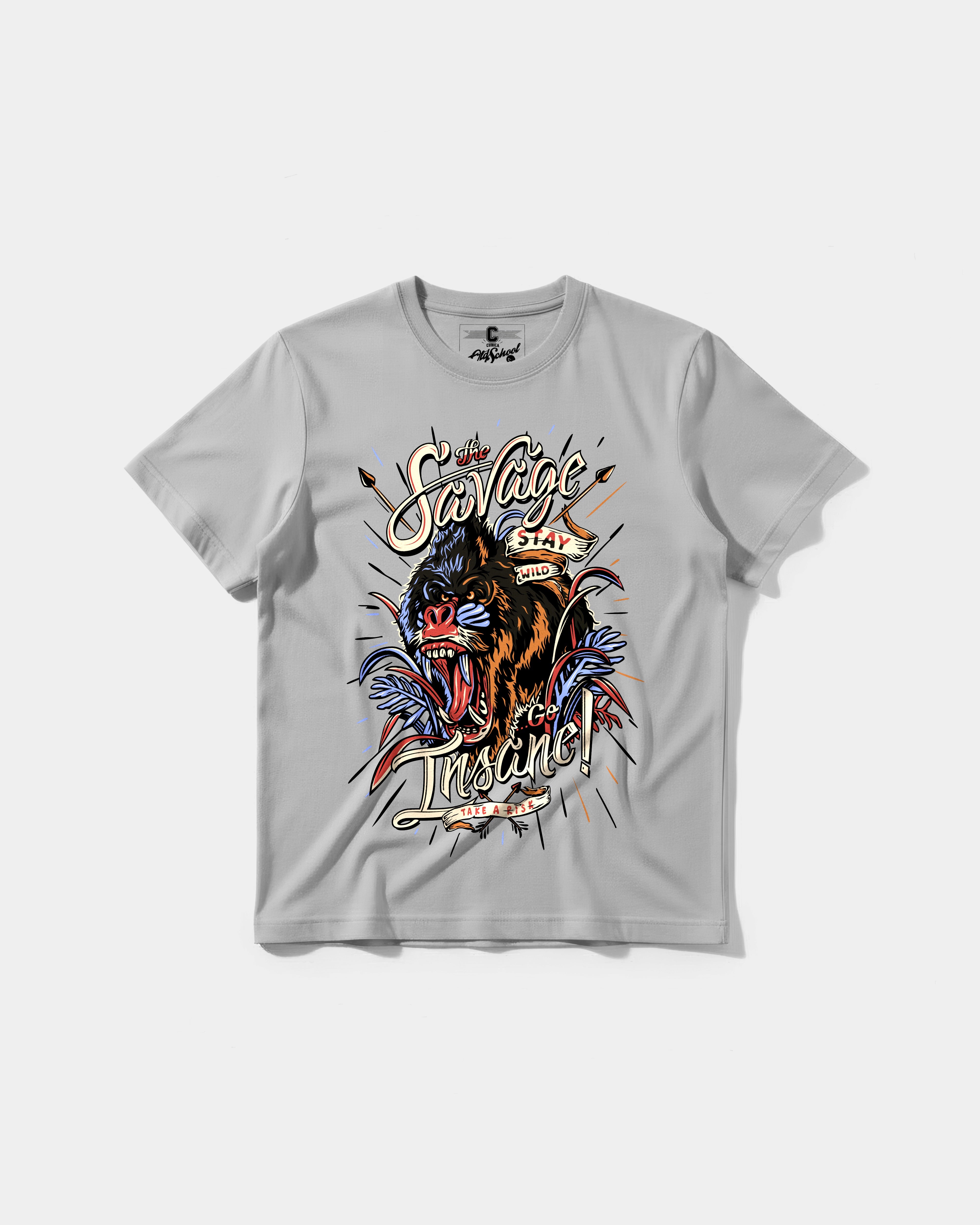 Camiseta The Savage Big Front Regular Basic Gris