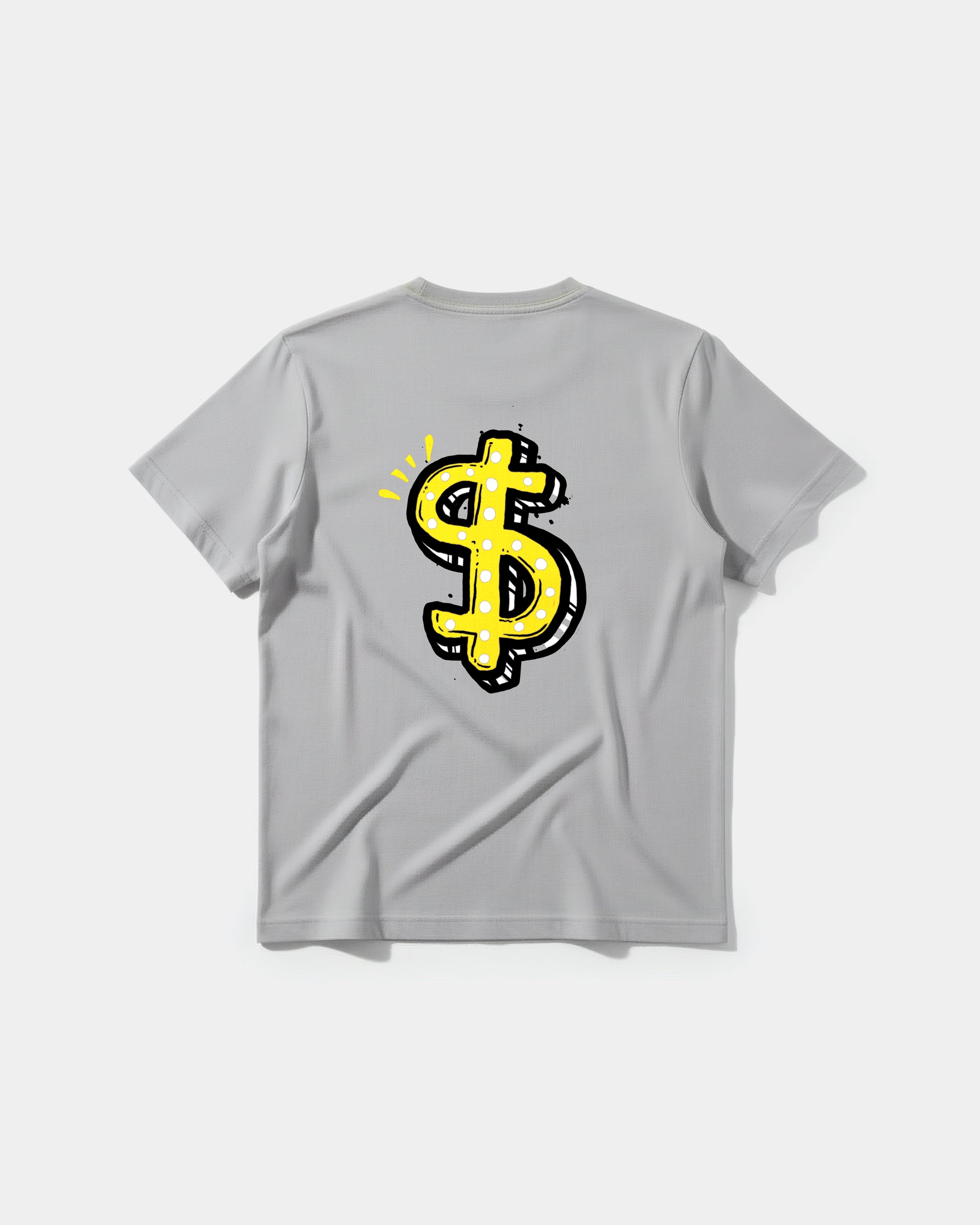 Camiseta Money Money Big Back Regular Basic Gris