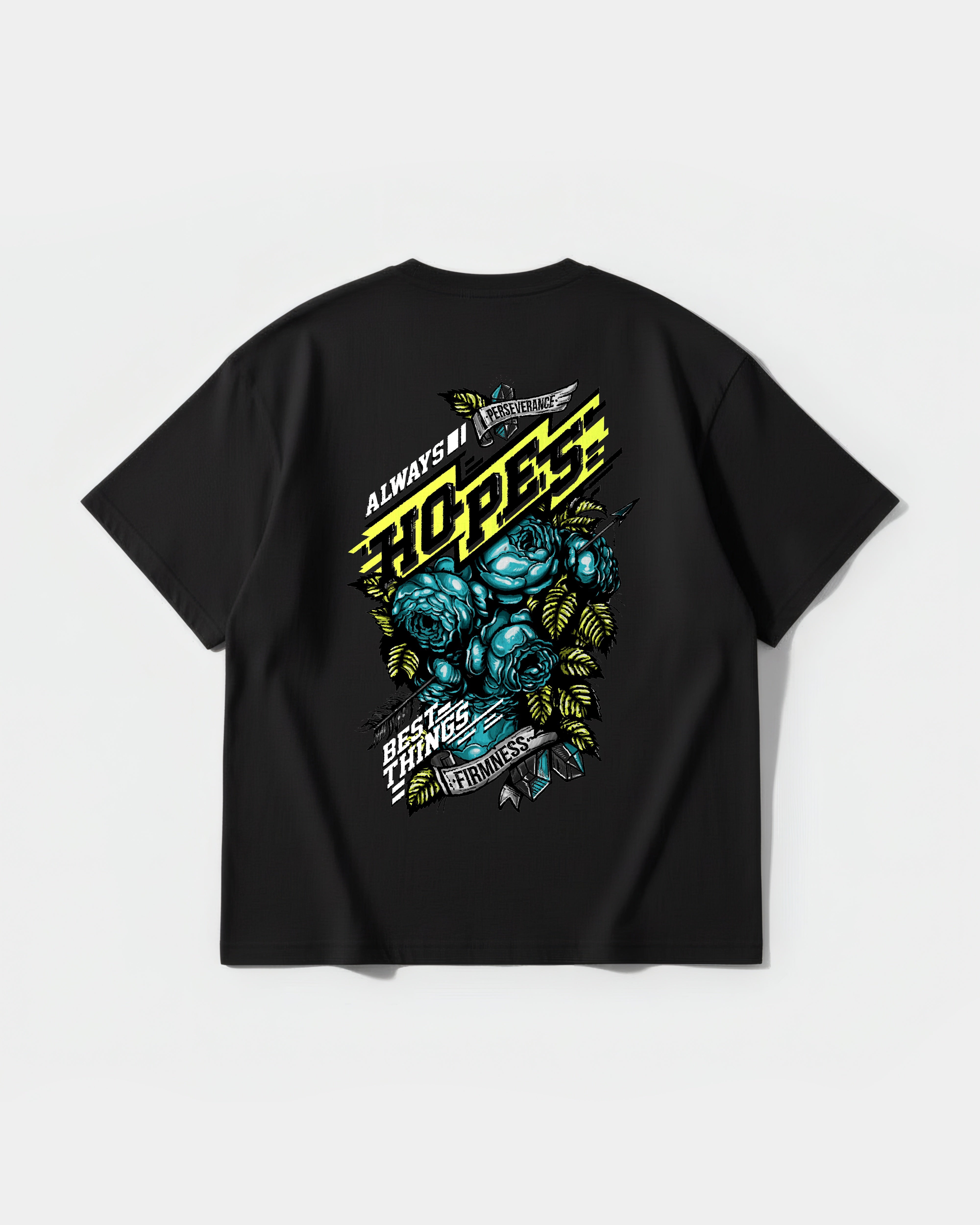Camiseta Hopes Big Back Oversize Basic Negro