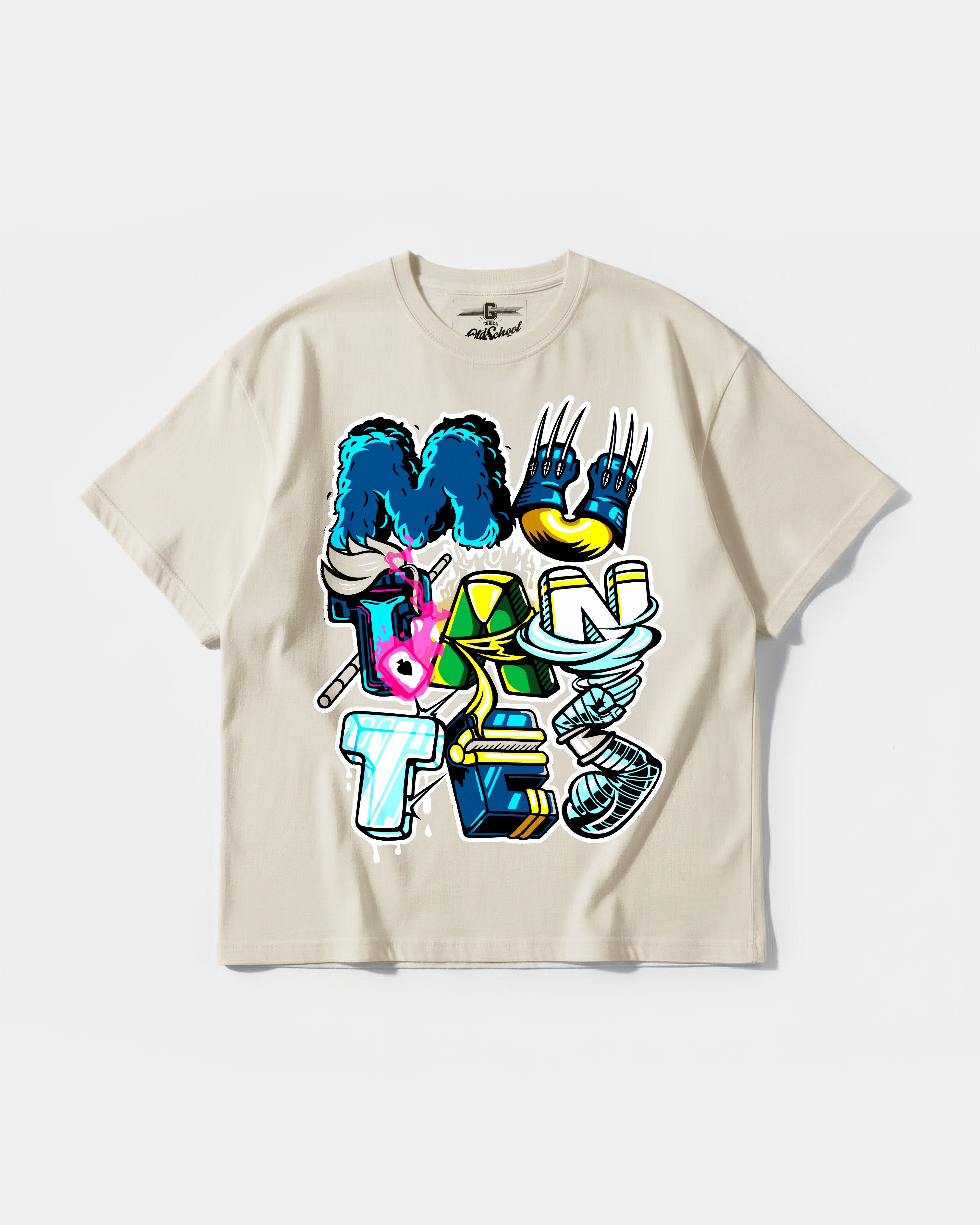 Camiseta Mutantes Big Front Oversize Basic Beige
