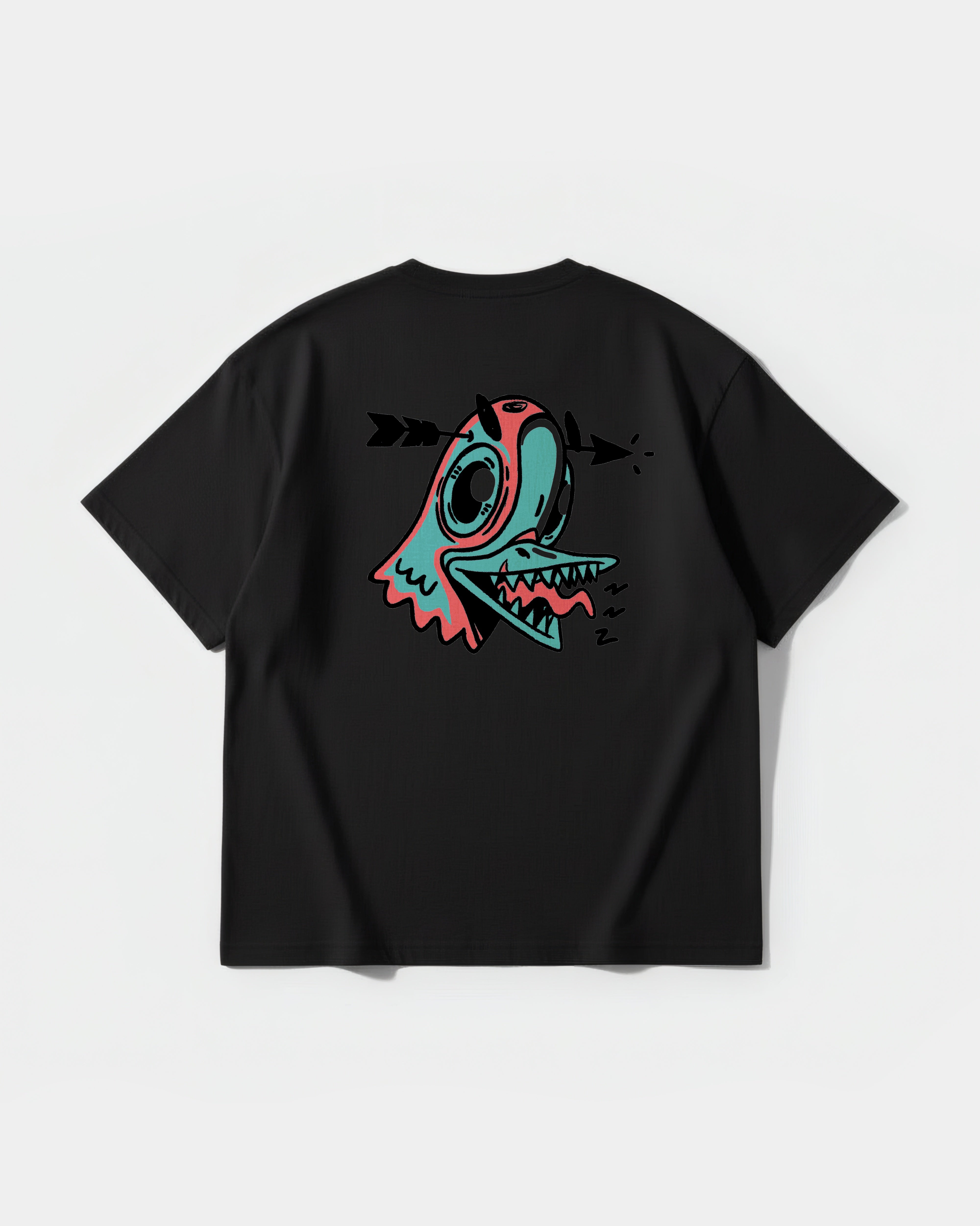 Camiseta Crazy Paloma Big Back Oversize Basic Negro