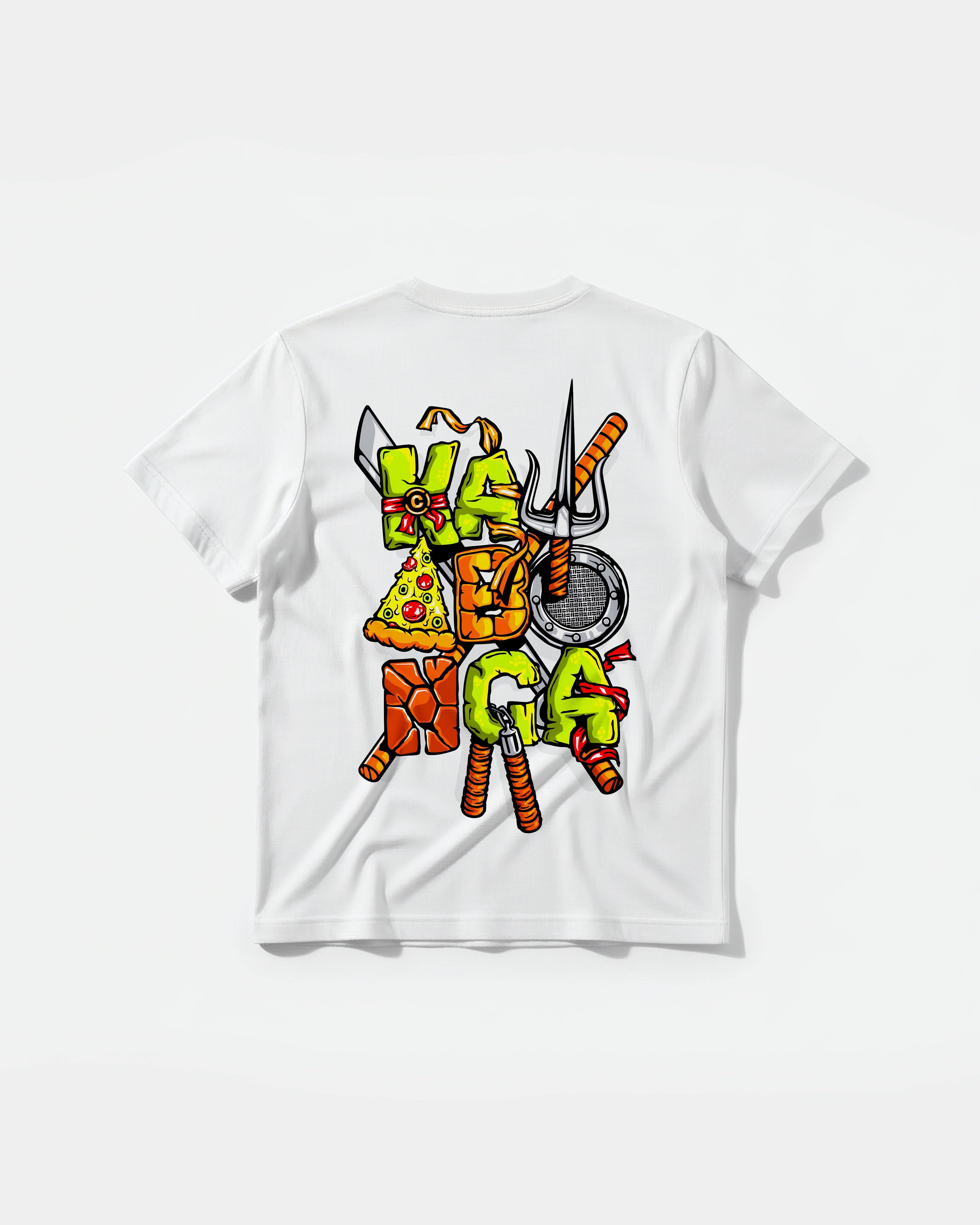 Camiseta Kawabonga Big Back Regular Basic Blanco