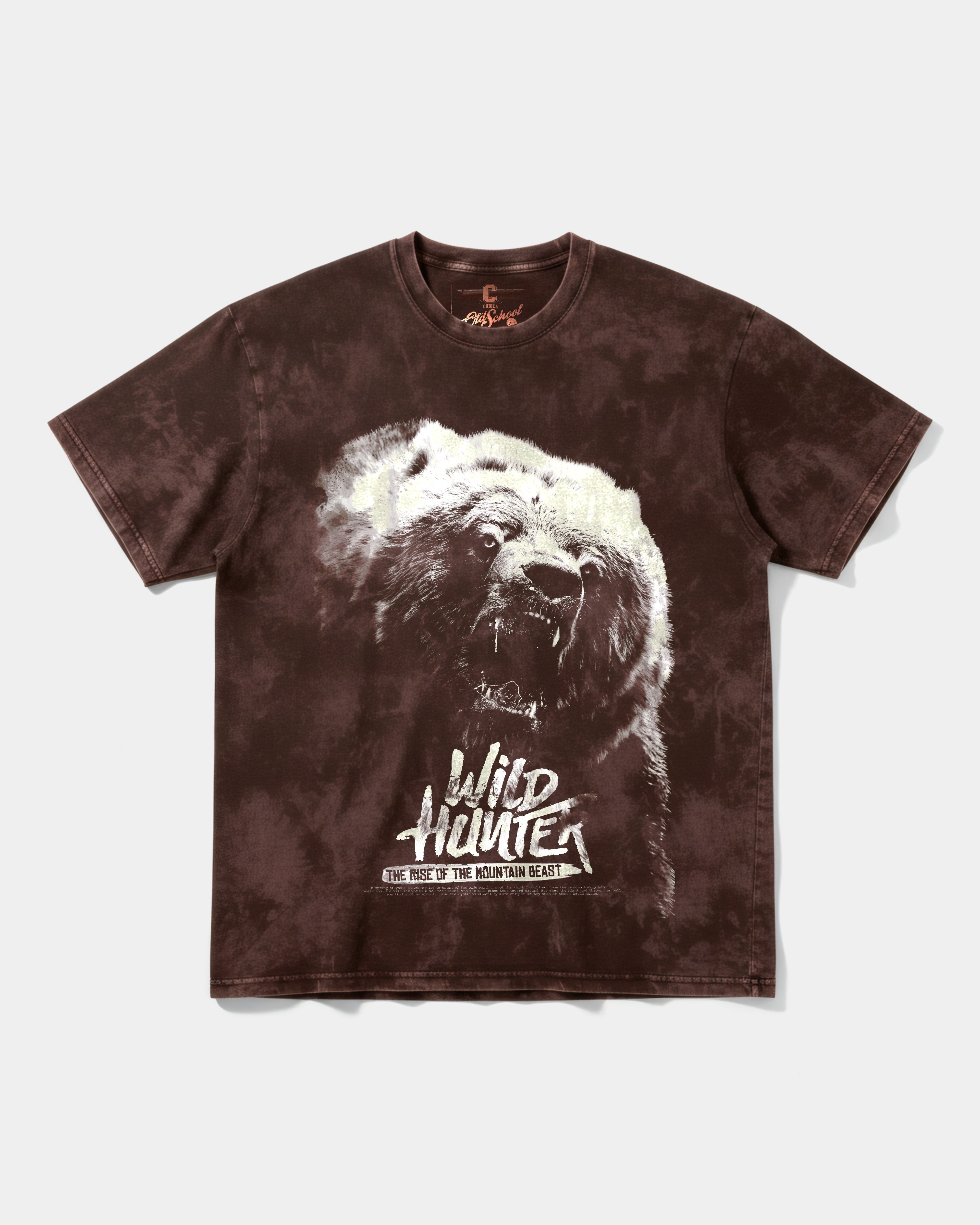 Camiseta Wild Hunter Big Front Oversize Acid Marron