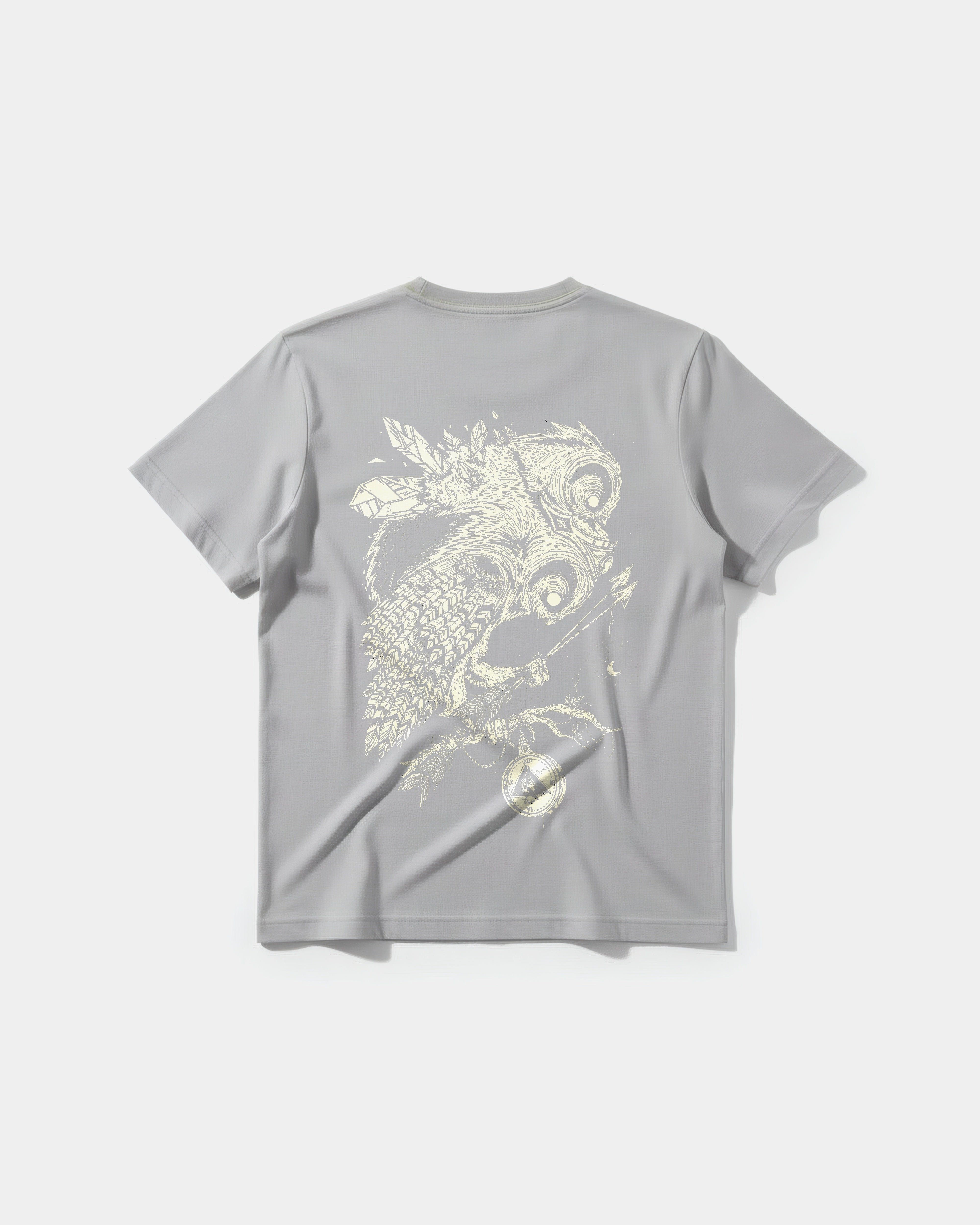 Camiseta Magic Owl Big Back Regular Basic Gris