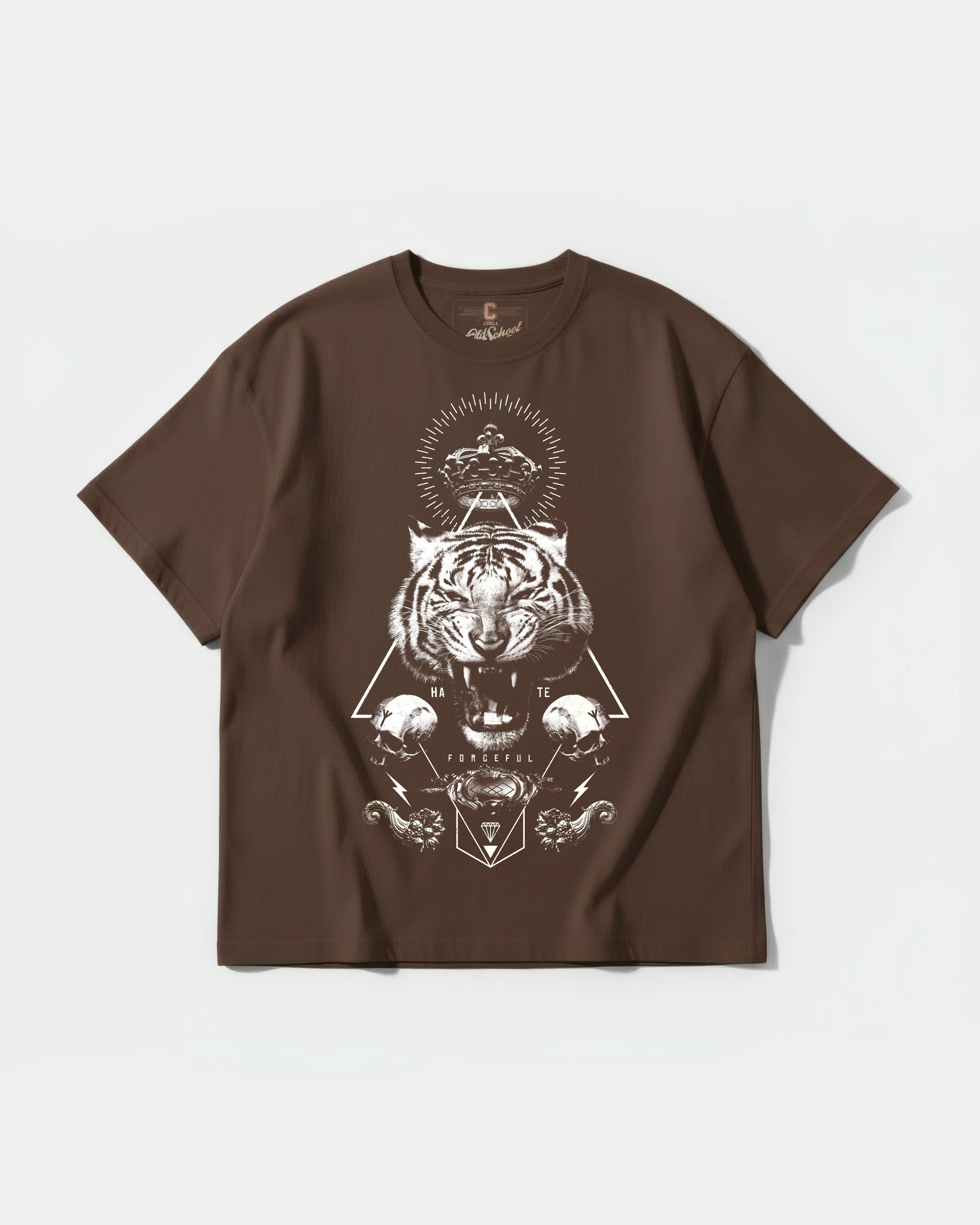 Camiseta Forceful Big Front Oversize Basic Marron