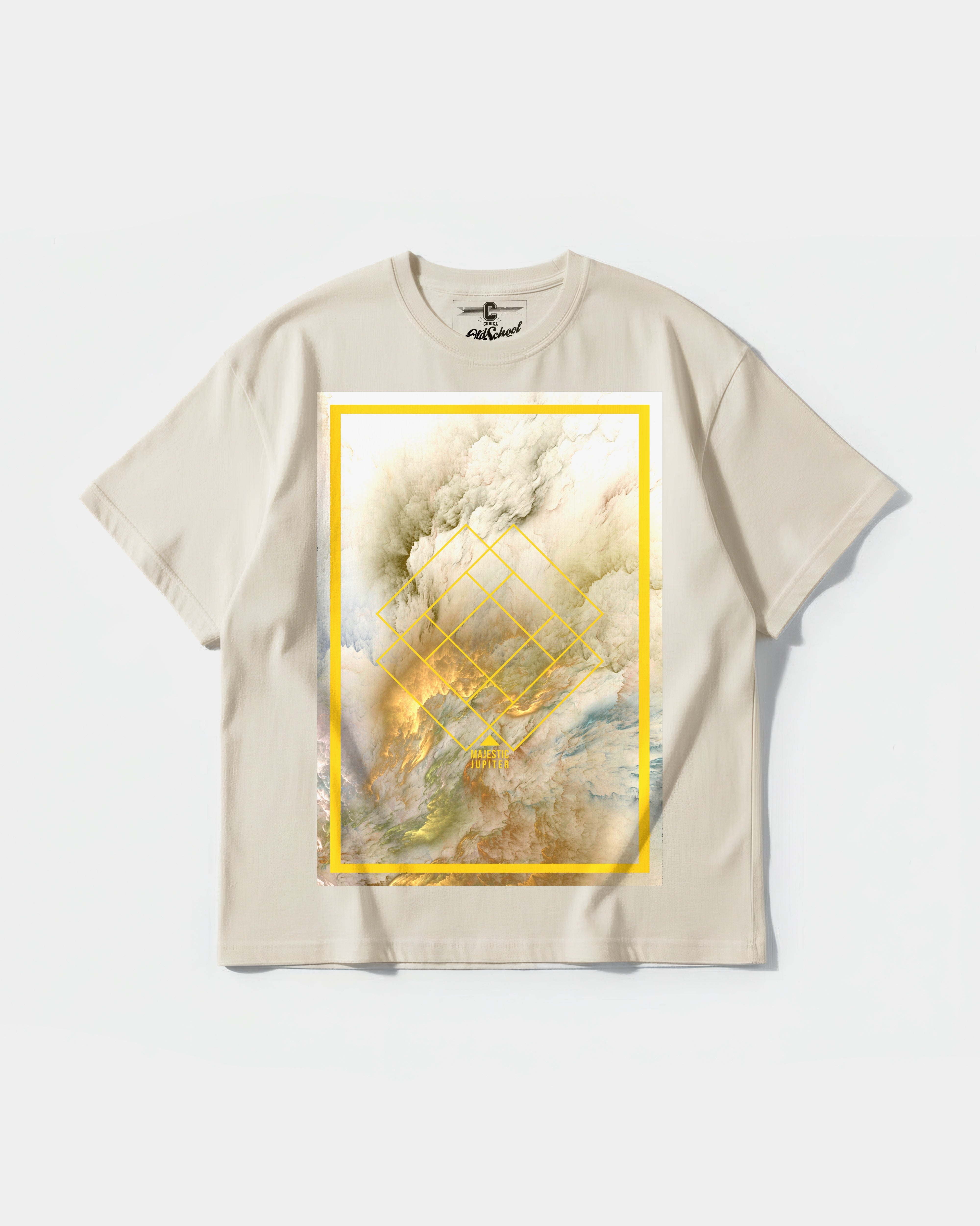 Camiseta Majestic Jupiter Big Front Oversize Basic Beige