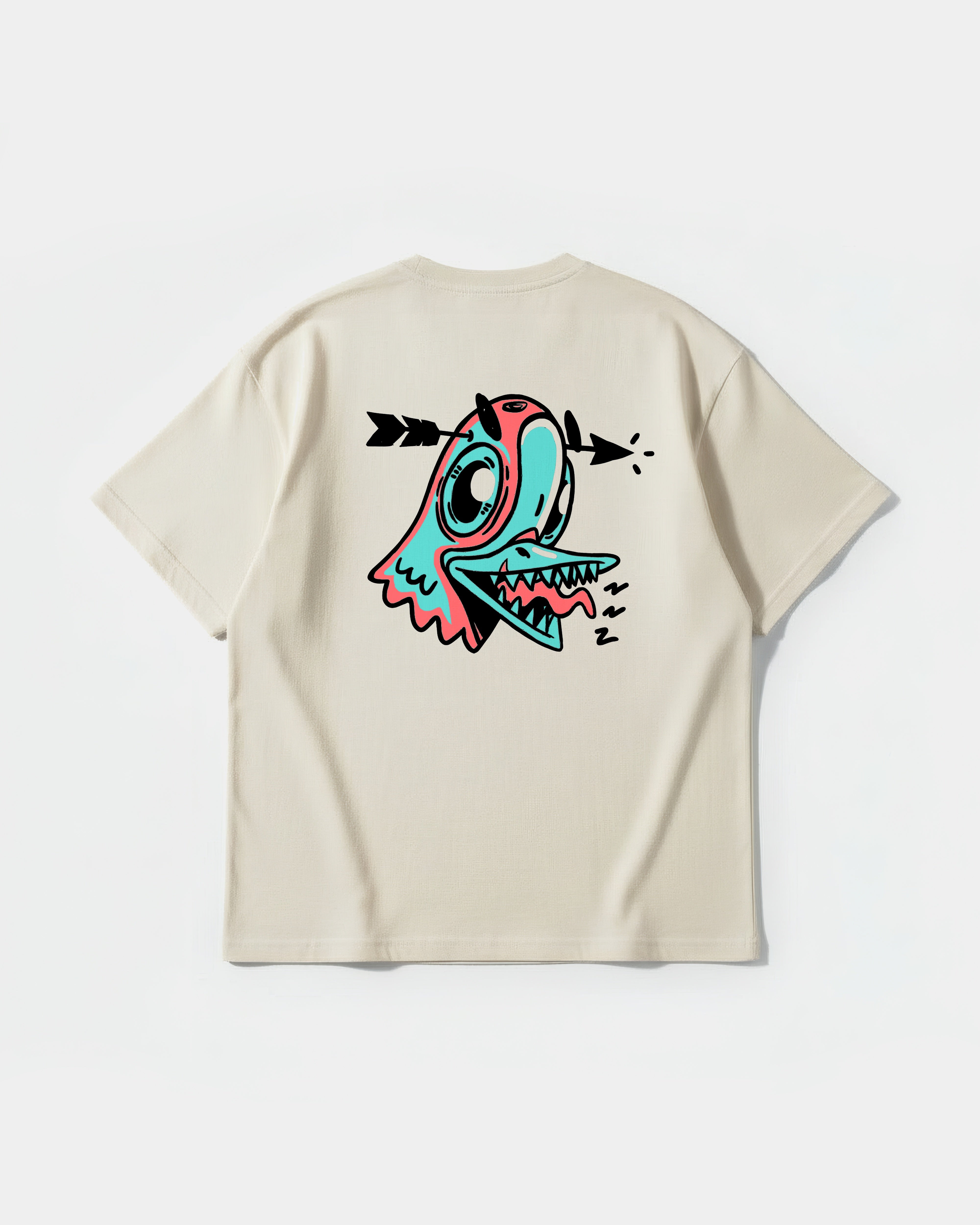 Camiseta Crazy Paloma Big Back Oversize Basic Beige