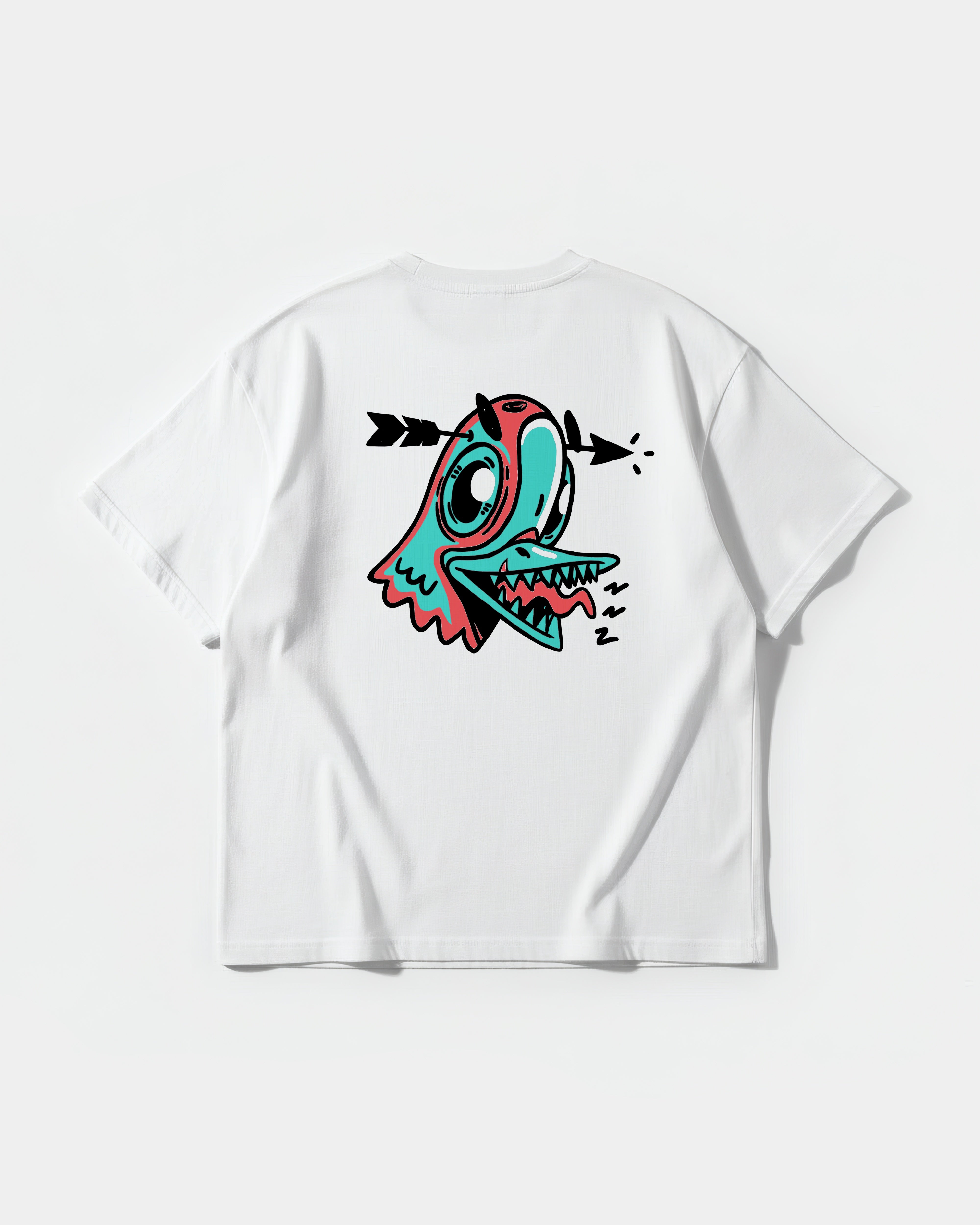 Camiseta Crazy Paloma Big Back Oversize Basic Blanco