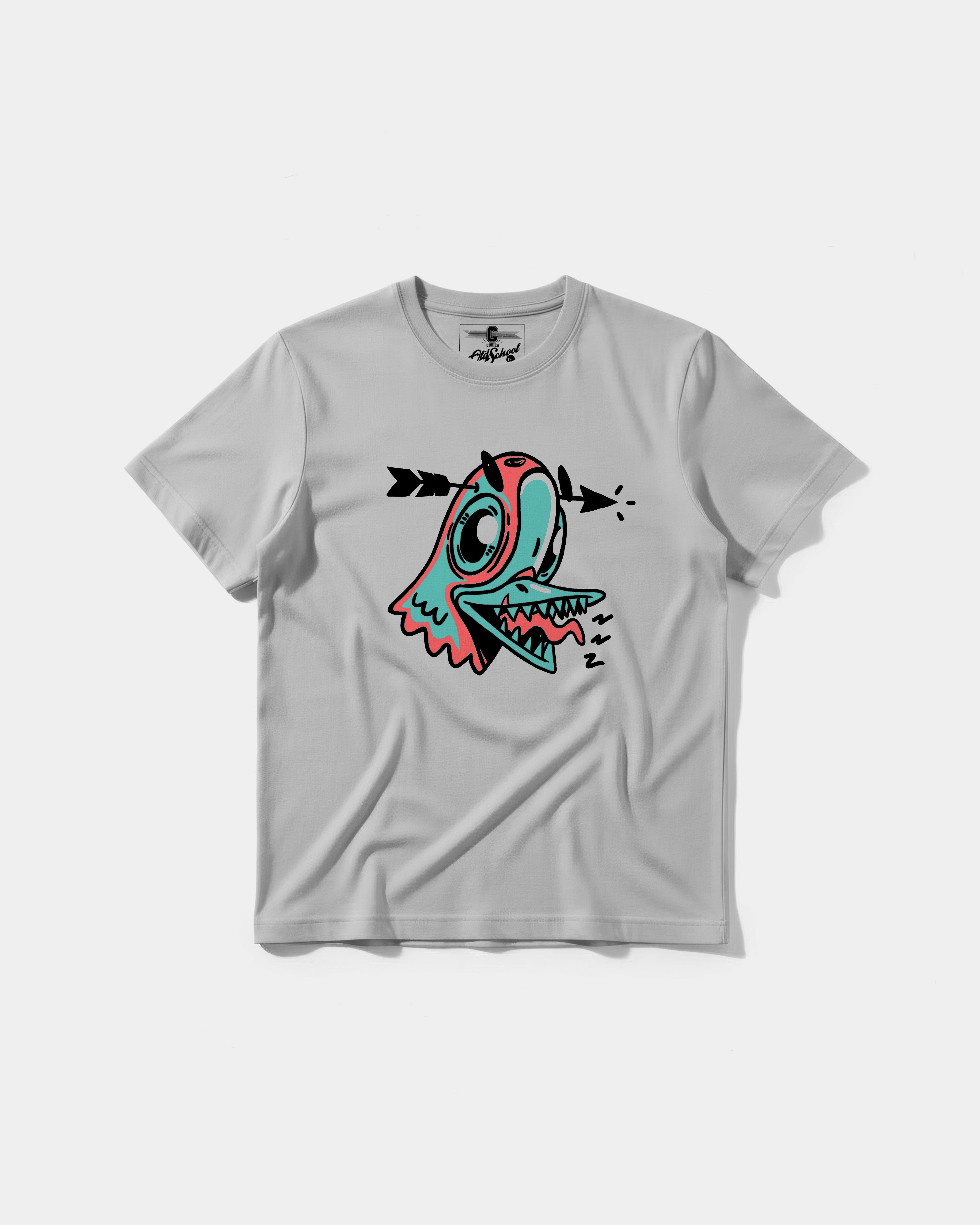 Camiseta Crazy Paloma Big Front Regular Basic Gris