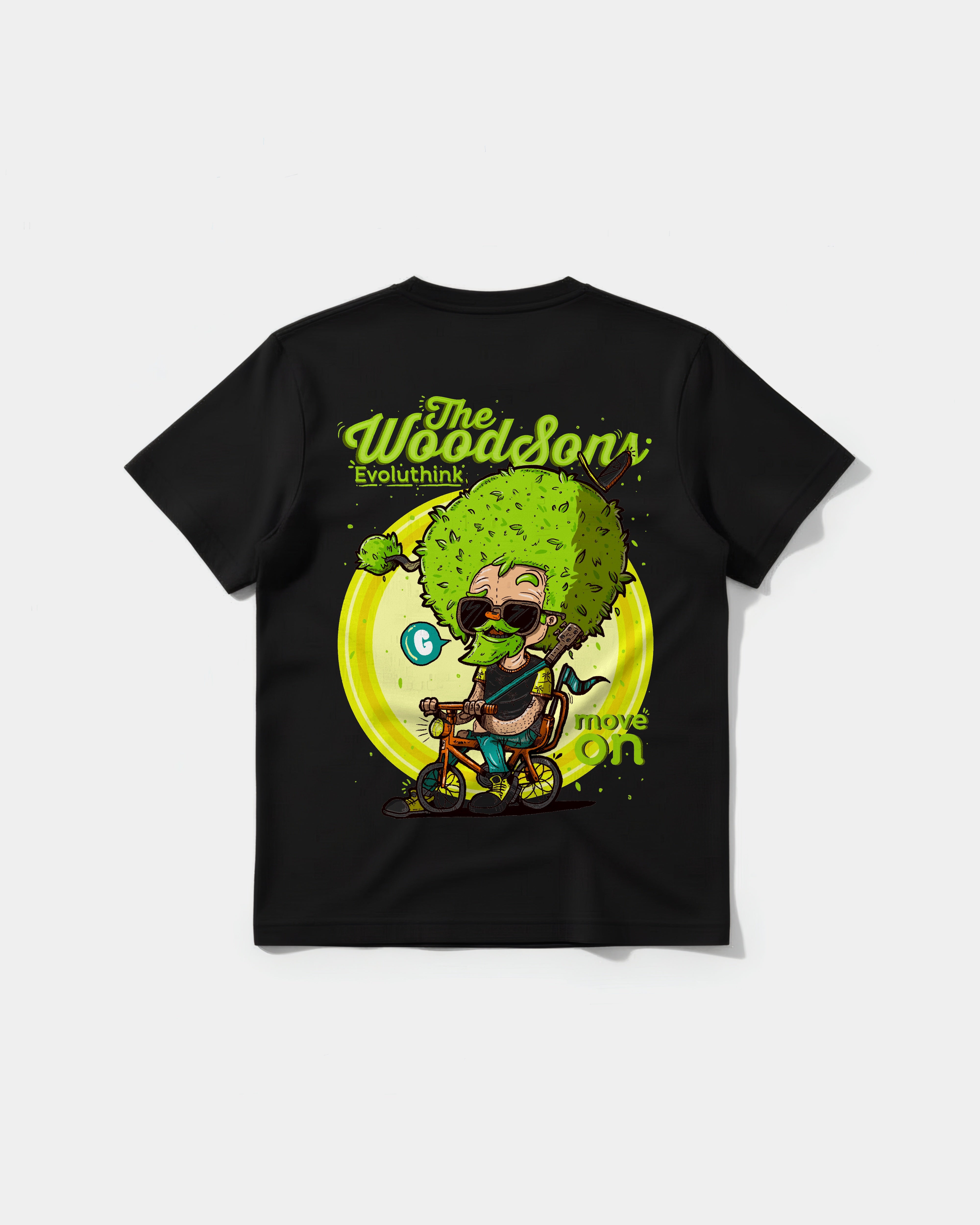 Camiseta The Woodsons Pocket Front Regular Basic Negro