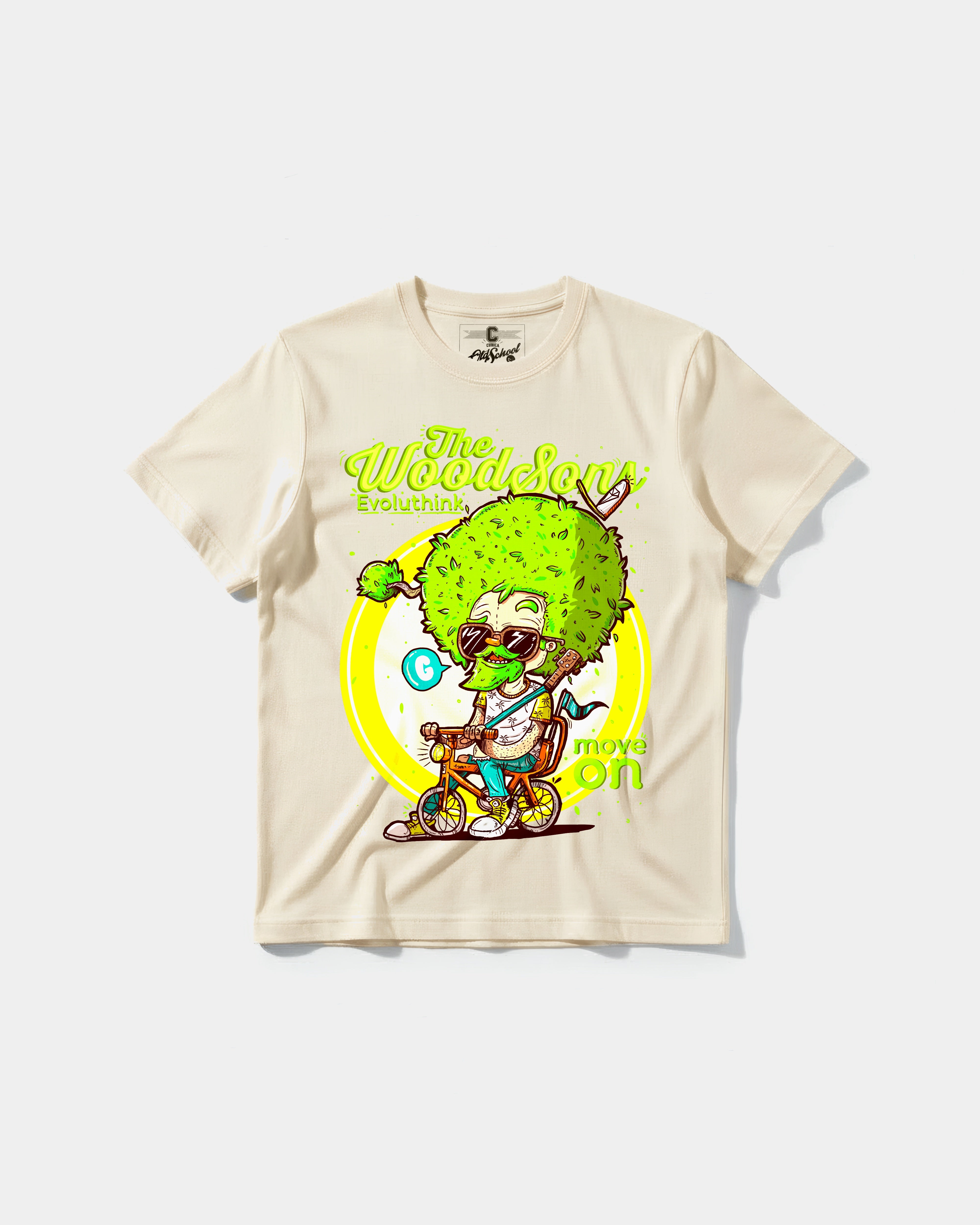 Camiseta The Woodsons White Big Front Regular Basic Beige