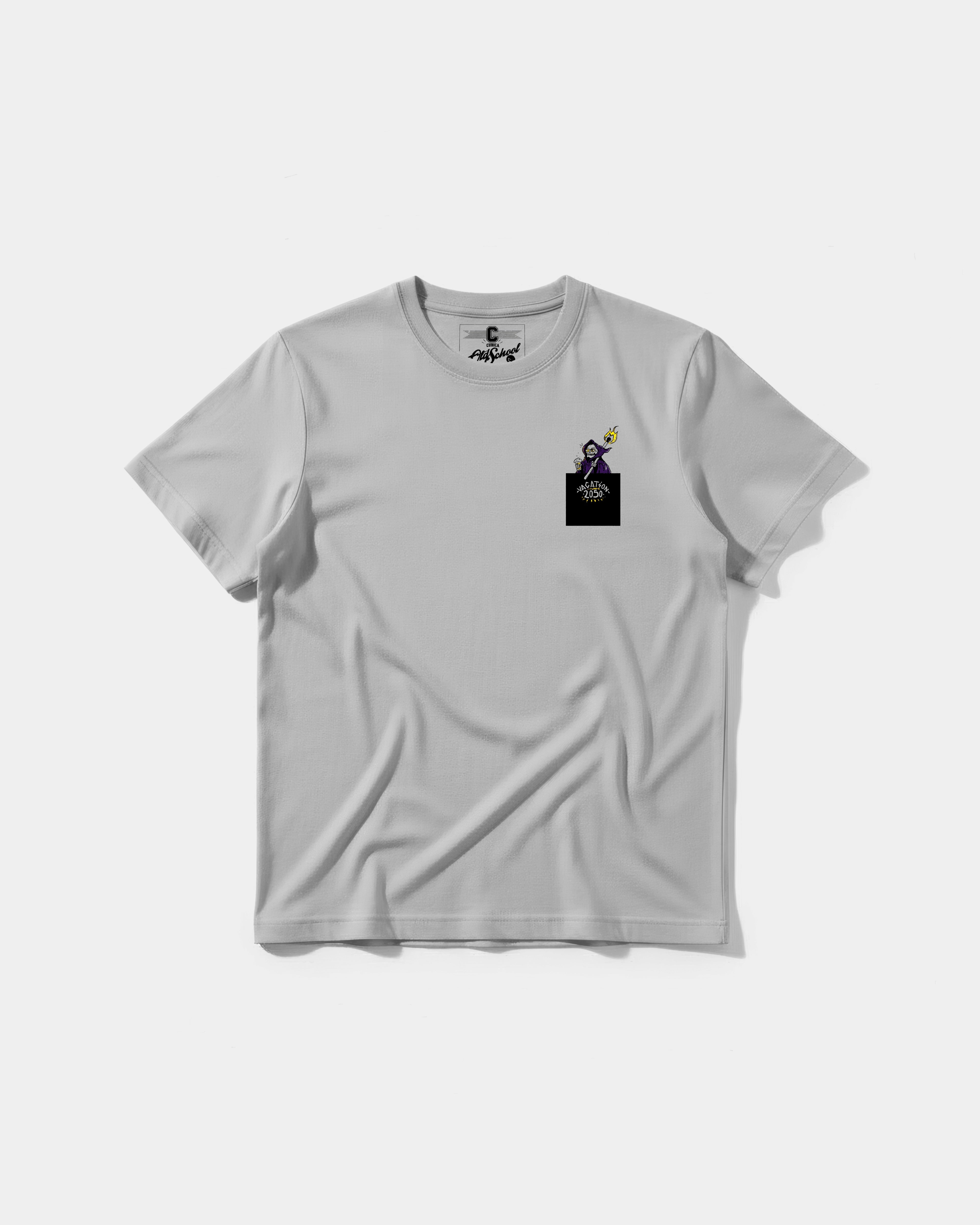 Camiseta Vacation2050 Pocket Front Regular Basic Gris