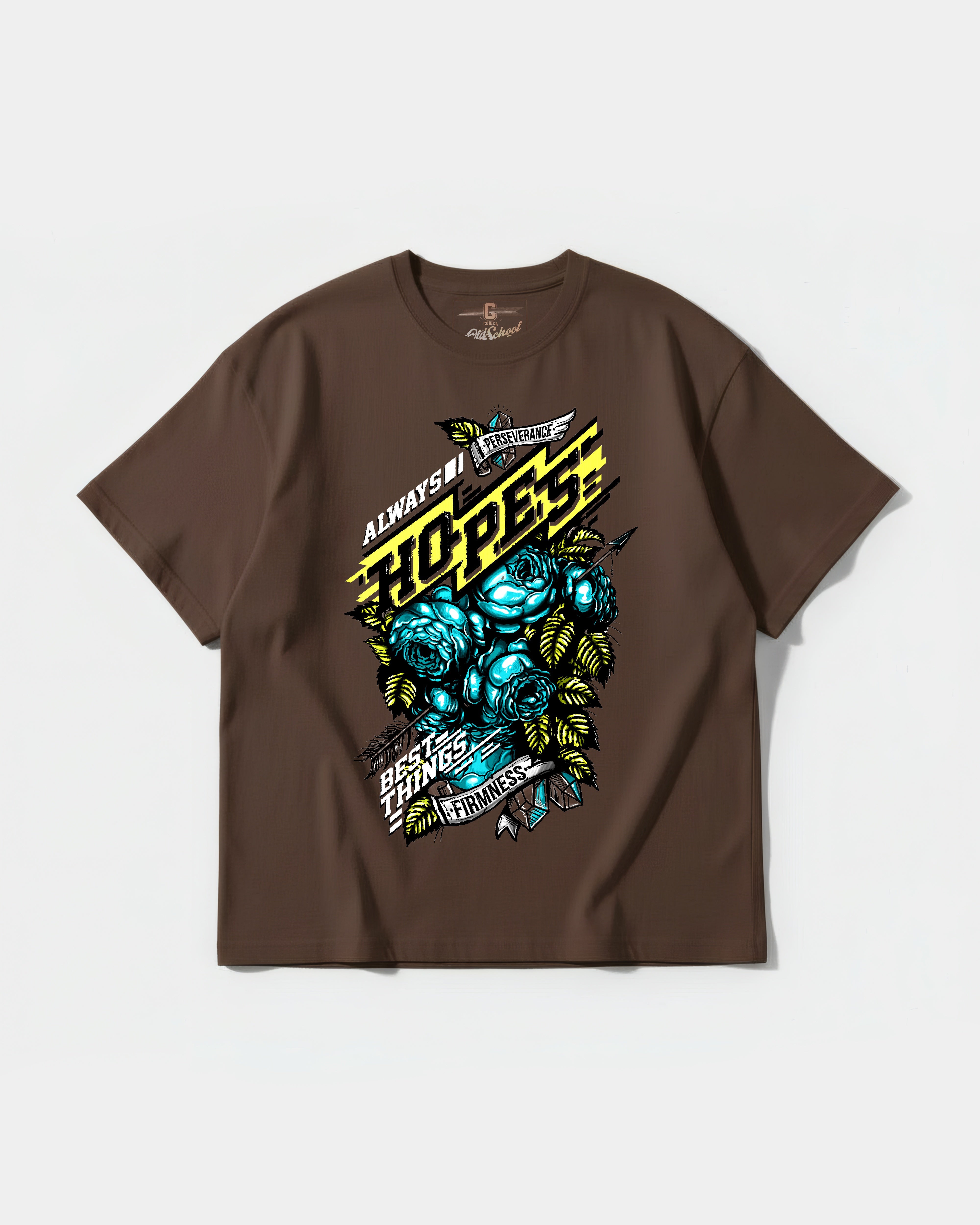 Camiseta Hopes Big Front Oversize Basic Marron
