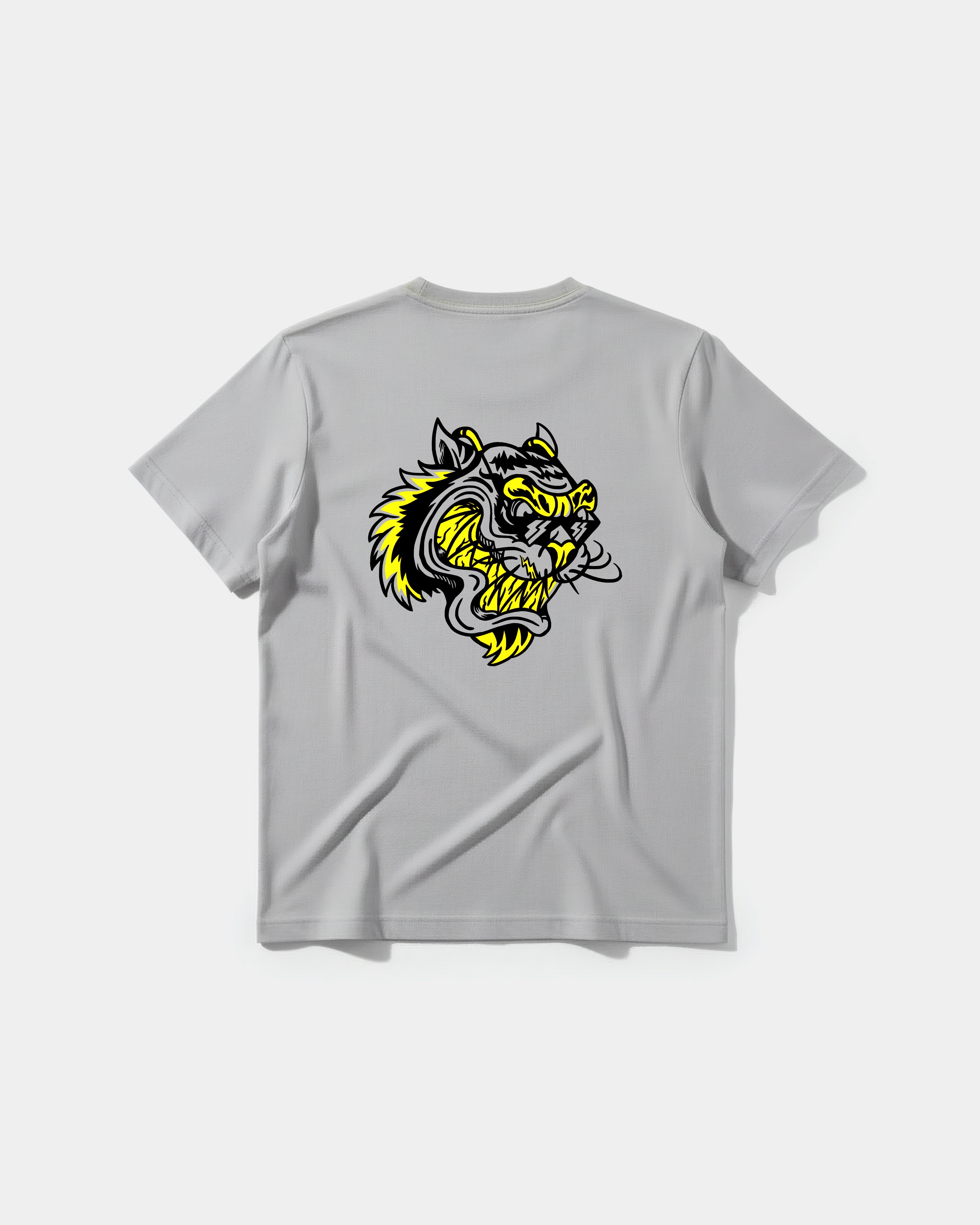 Camiseta Rockstar Tiger Big Back Regular Basic Gris