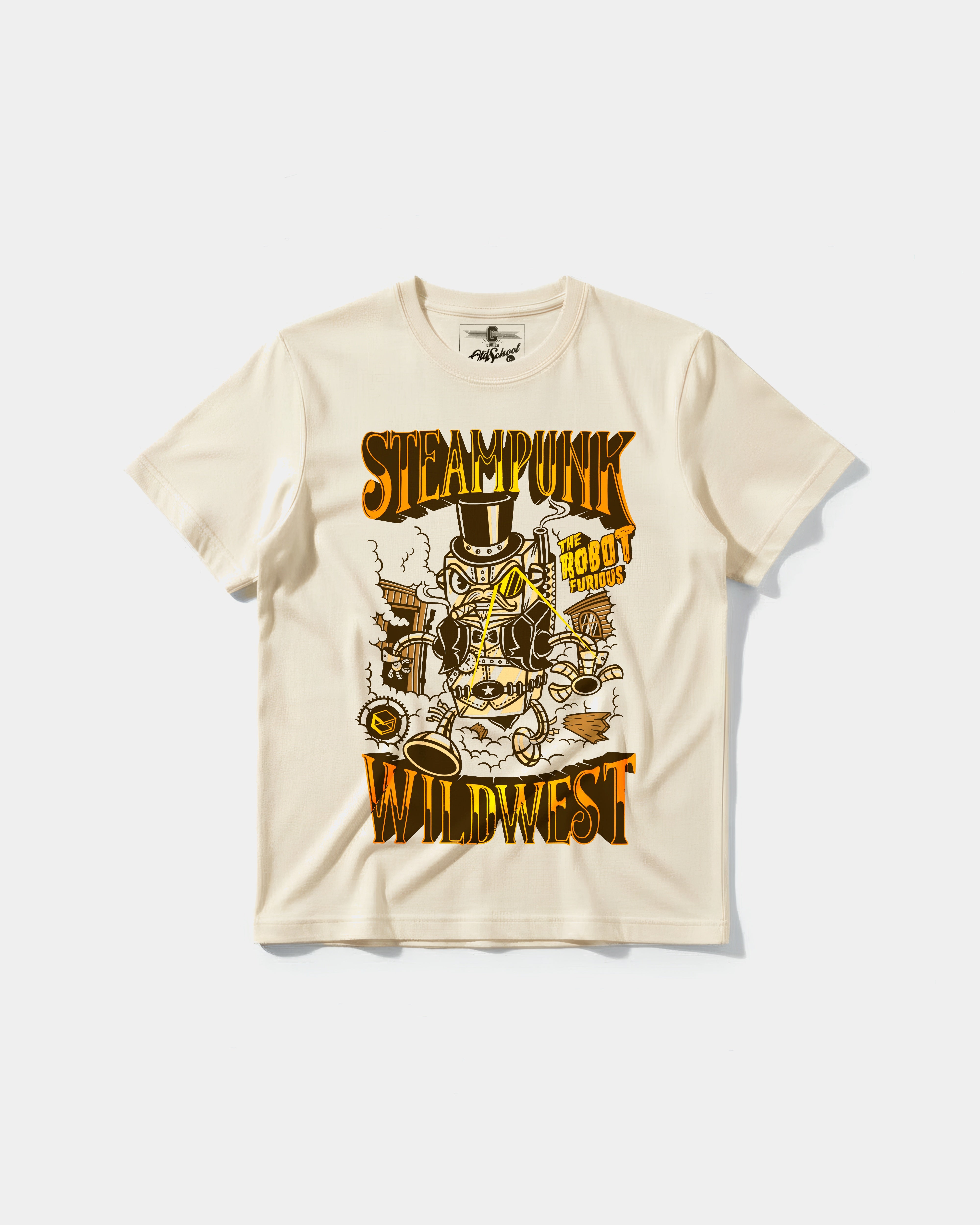 Camiseta Steampunk Wildest Big Front Regular Basic Beige