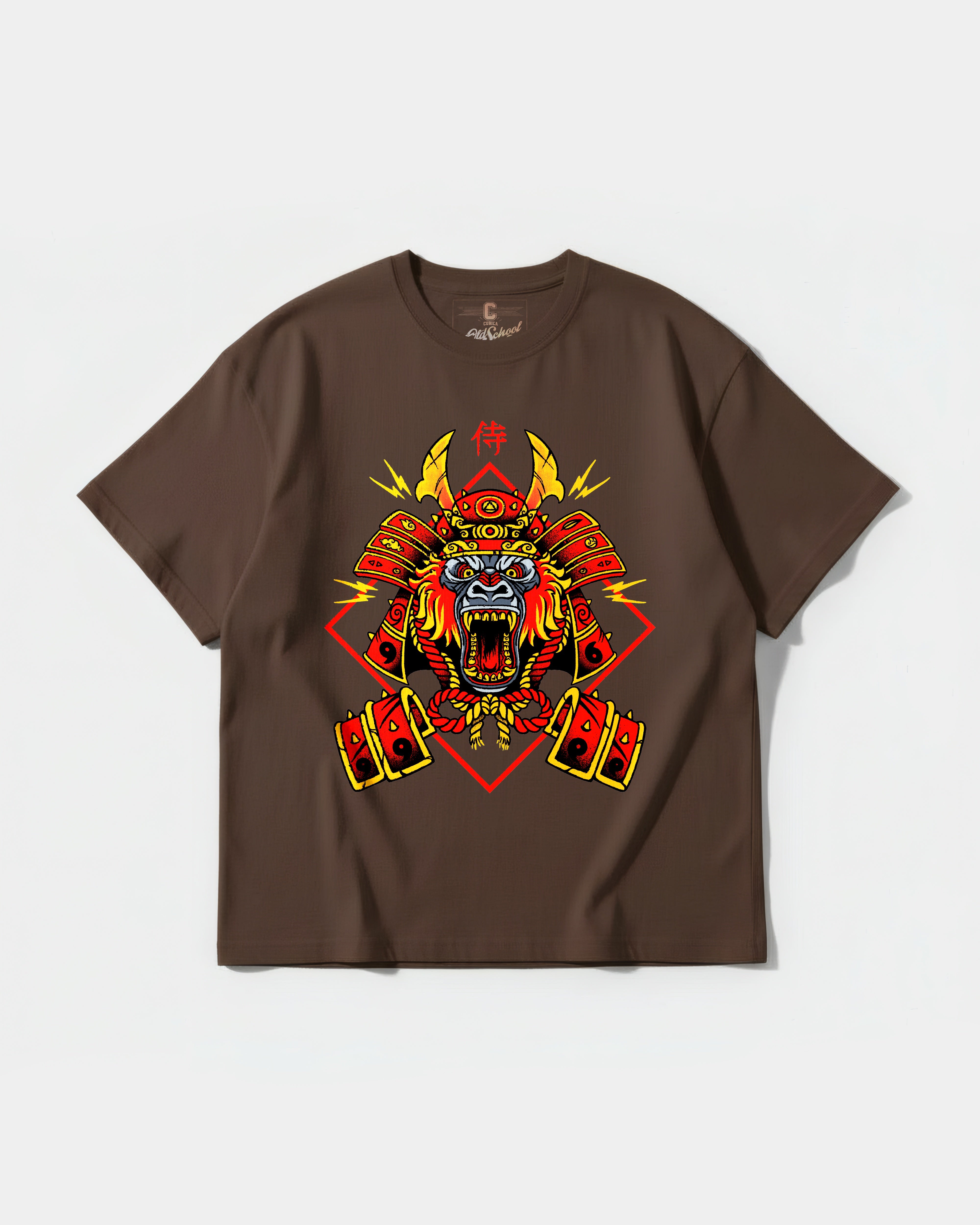 Camiseta Gorilla Samurai Big Front Oversize Basic Marron