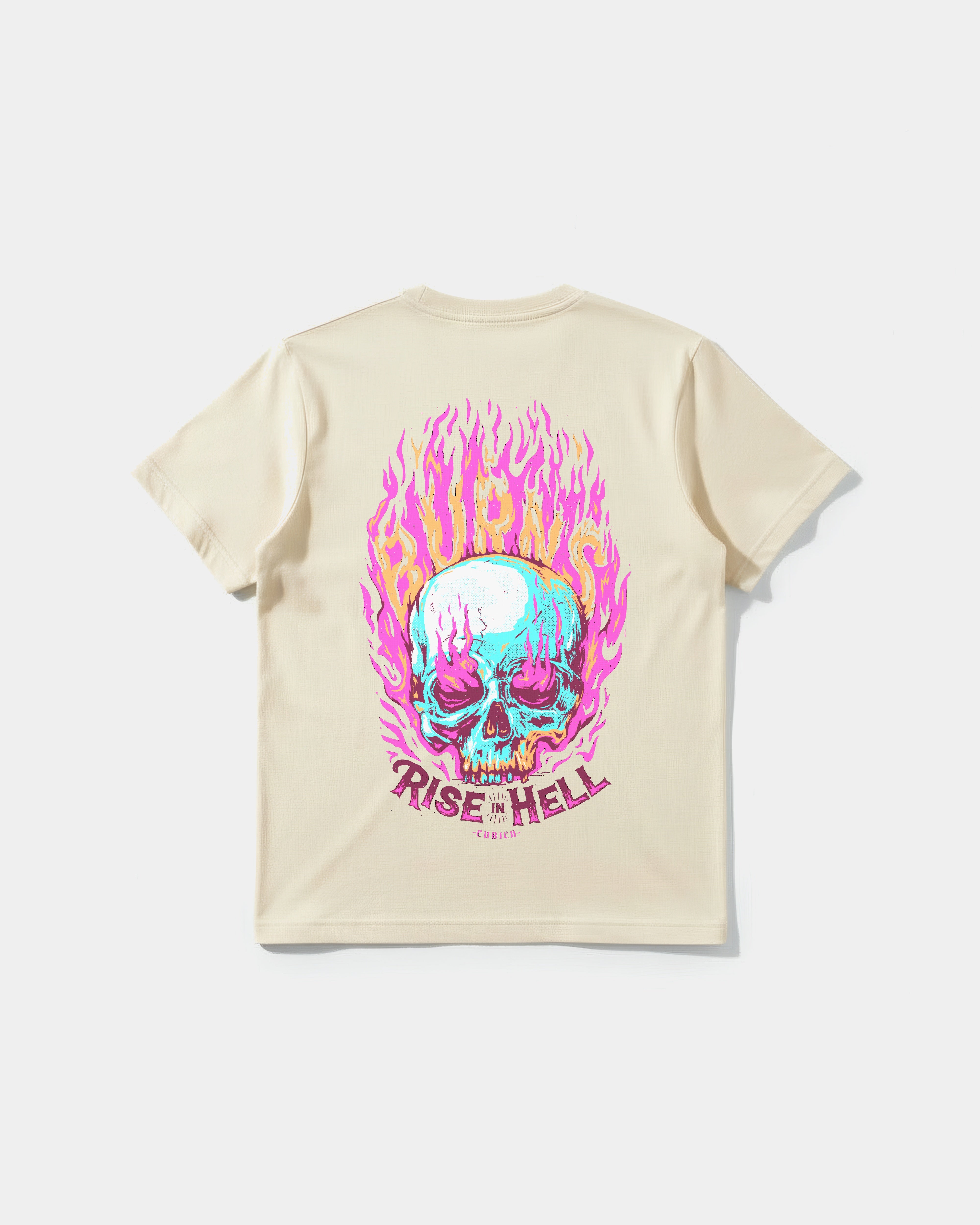 Camiseta Rise In Hell Pocket Front Regular Basic Beige