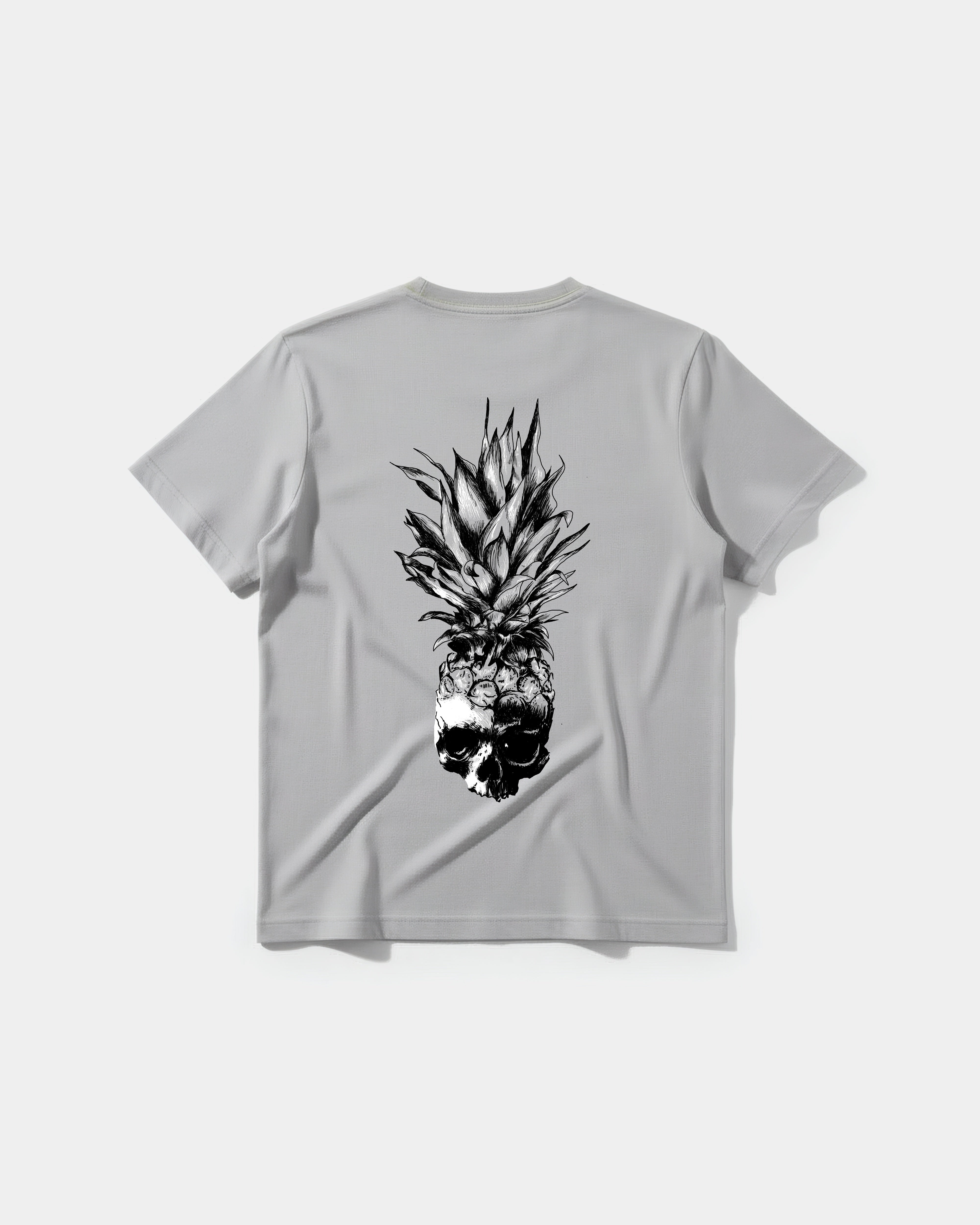 Camiseta Pina Calavera Big Back Regular Basic Gris
