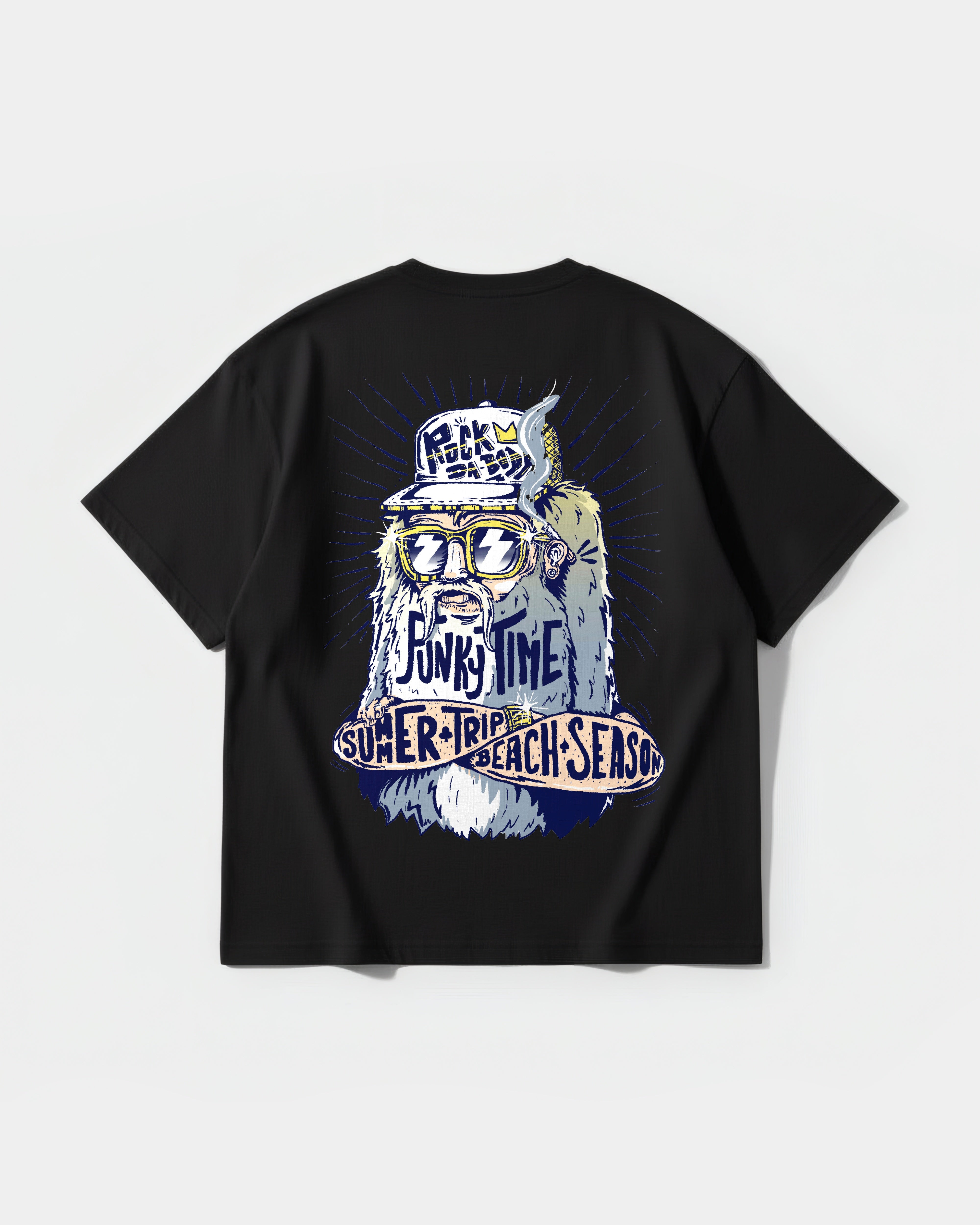 Camiseta Rock Da Body Pocket Front Oversize Basic Negro