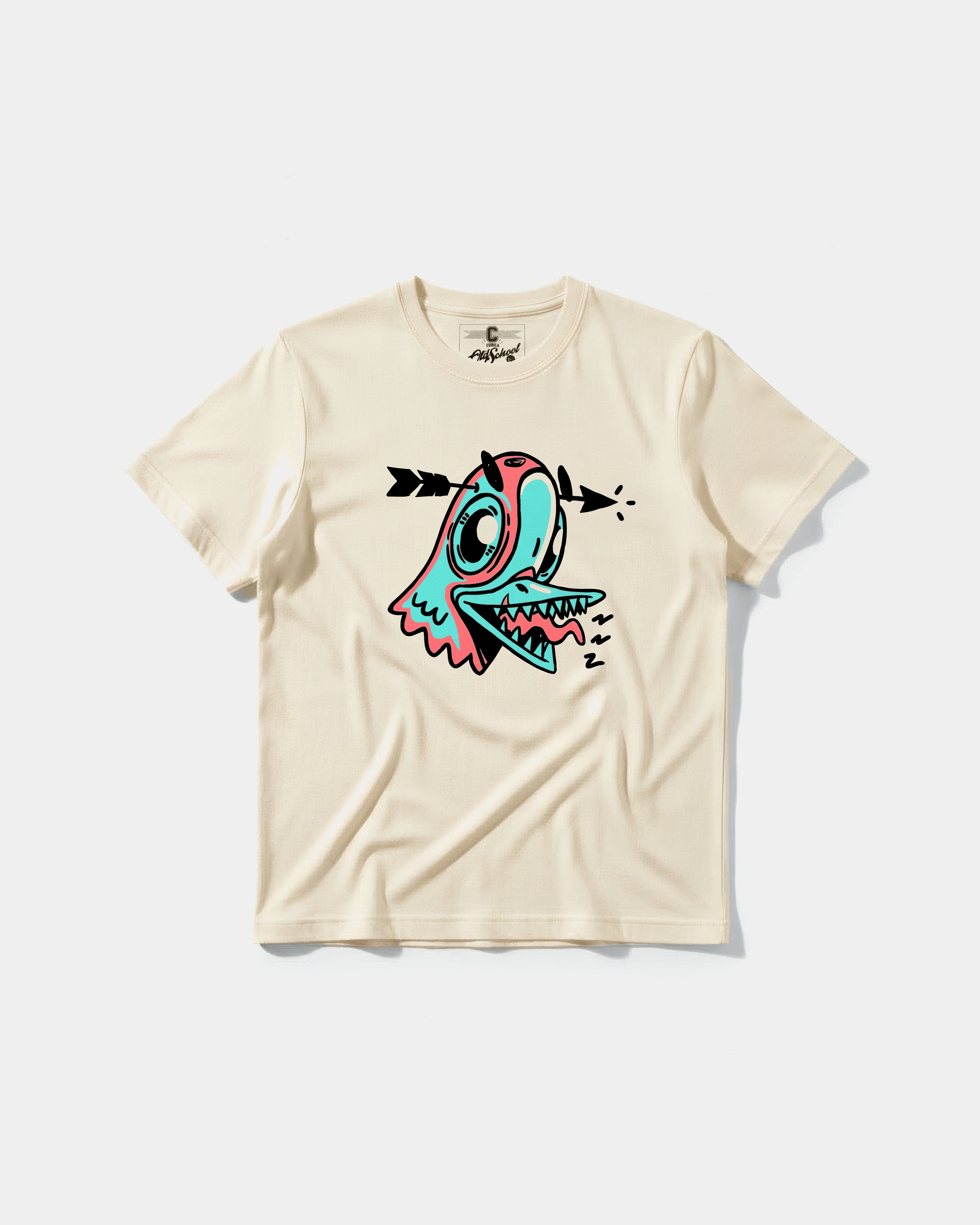 Camiseta Crazy Paloma Big Front Regular Basic Beige