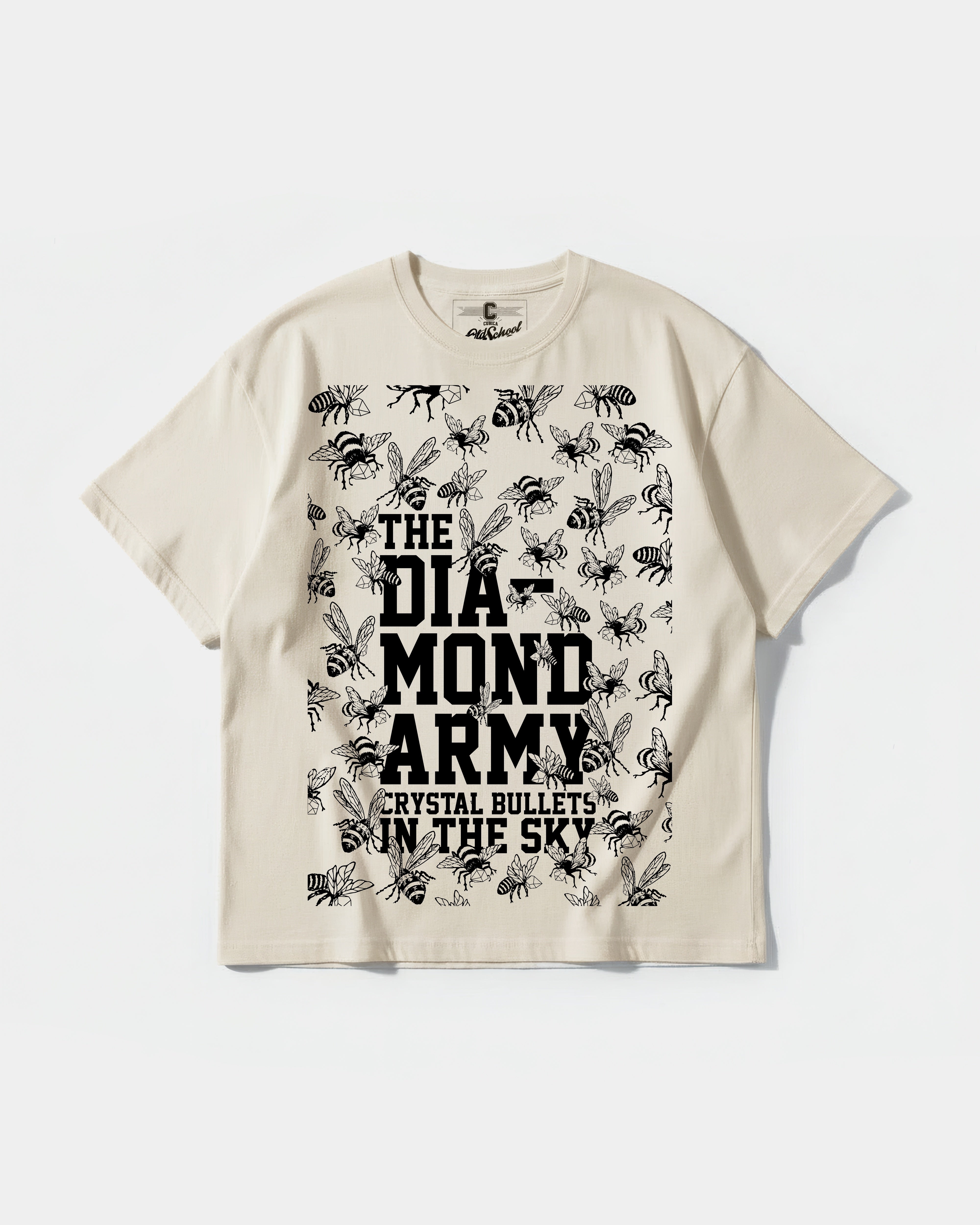 Camiseta The Diamond Big Front Oversize Basic Beige