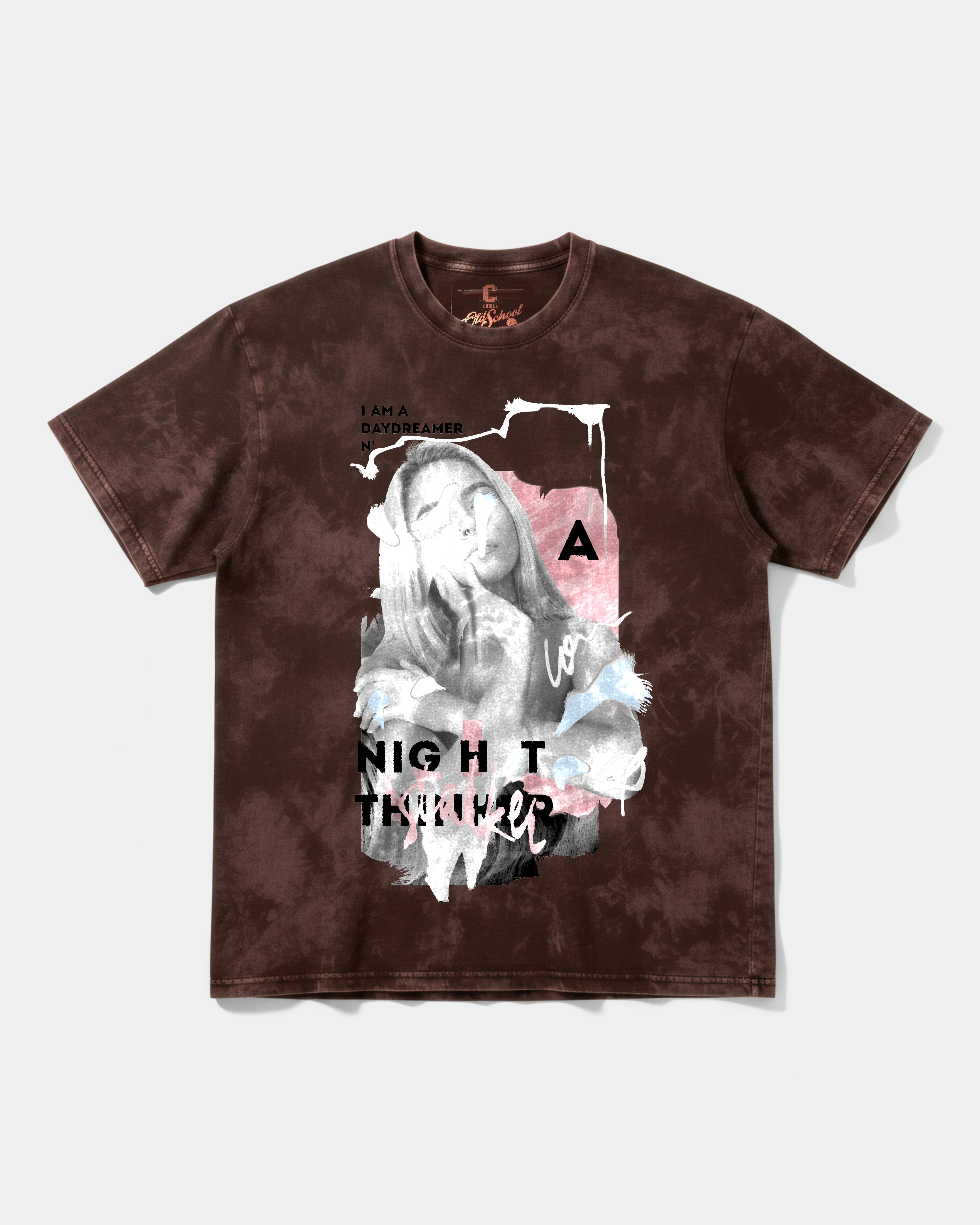 Camiseta Daydreamer Big Front Oversize Acid Marron