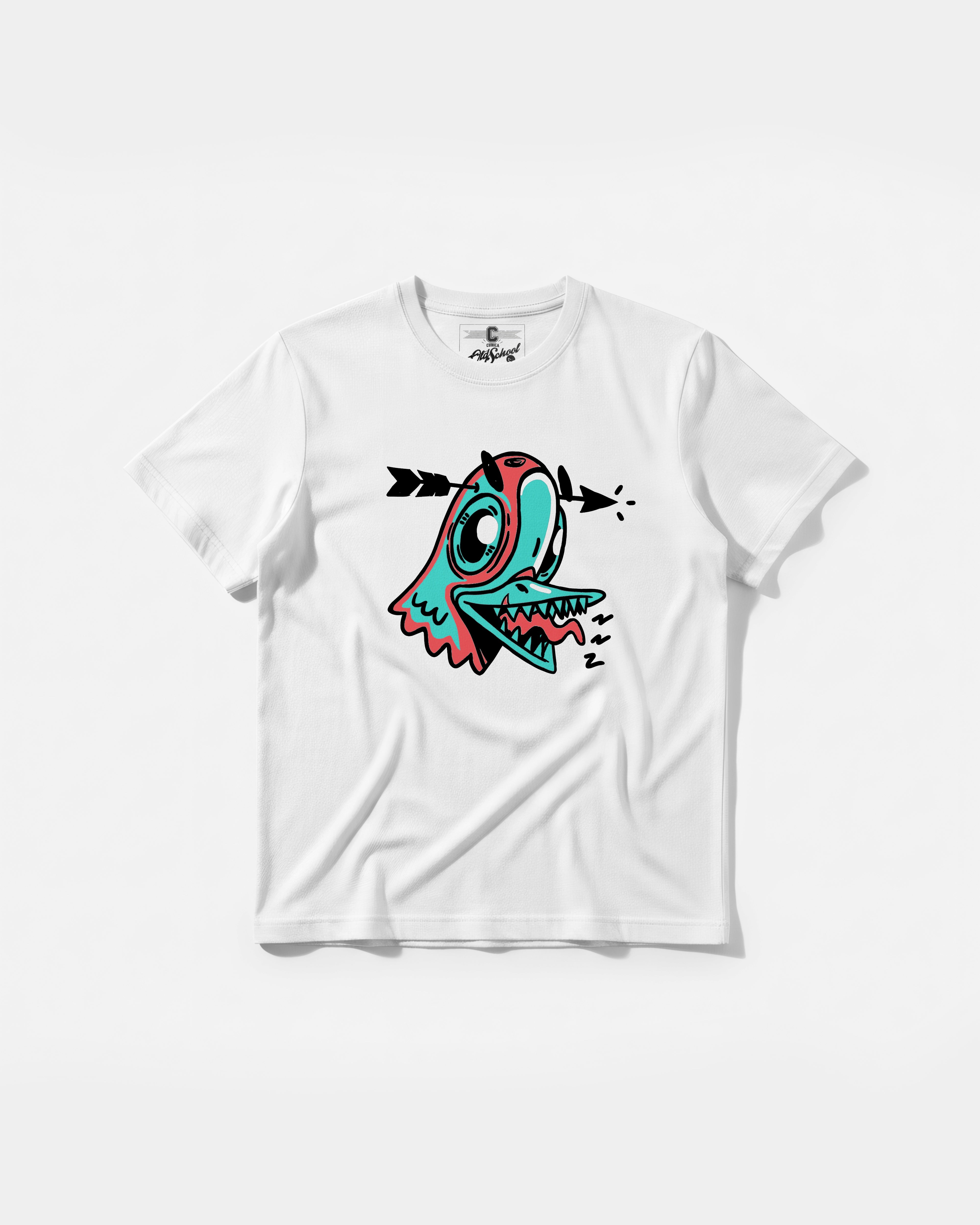 Camiseta Crazy Paloma Big Front Regular Basic Blanco