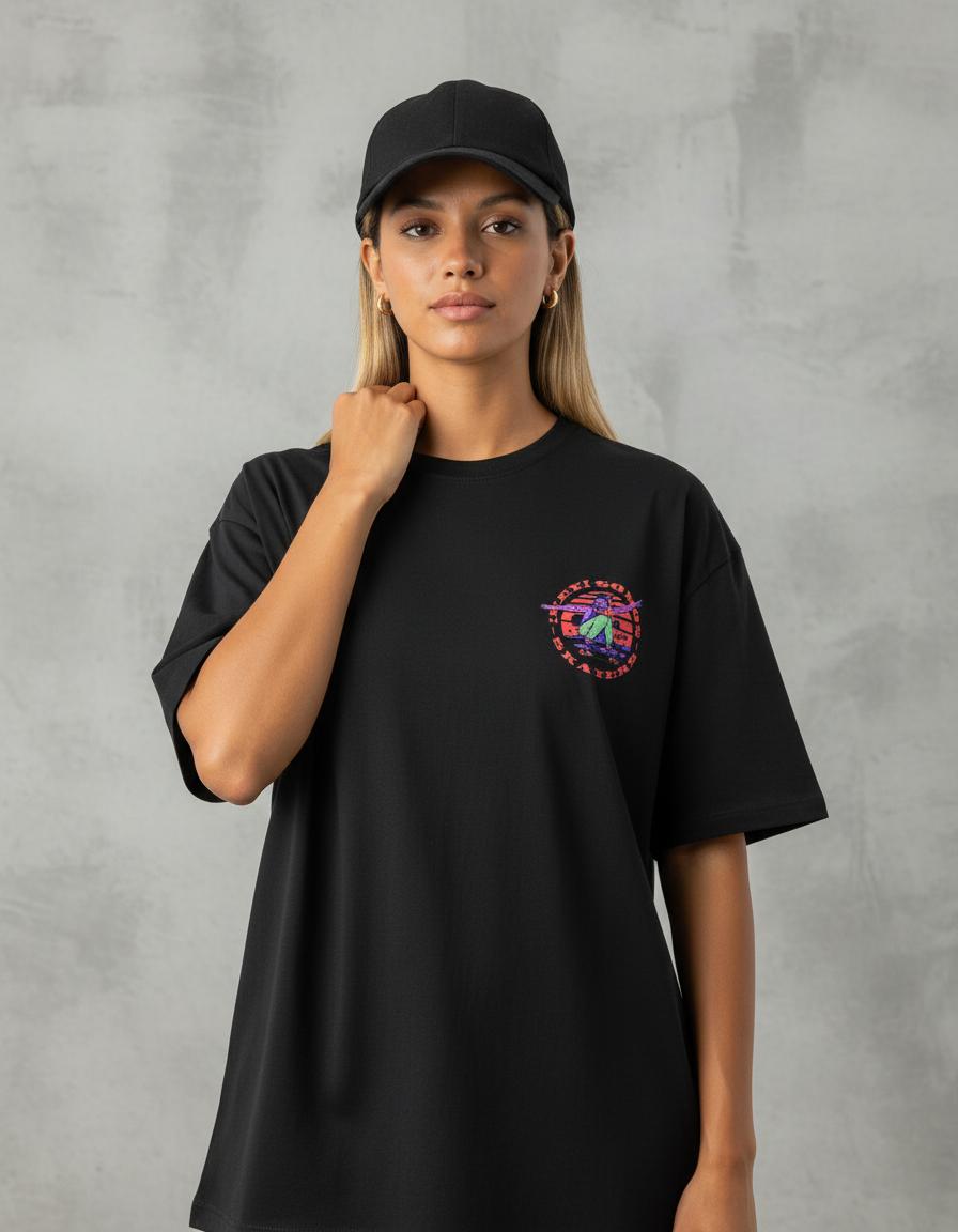 Modelo mide 1,63m y usa talla S