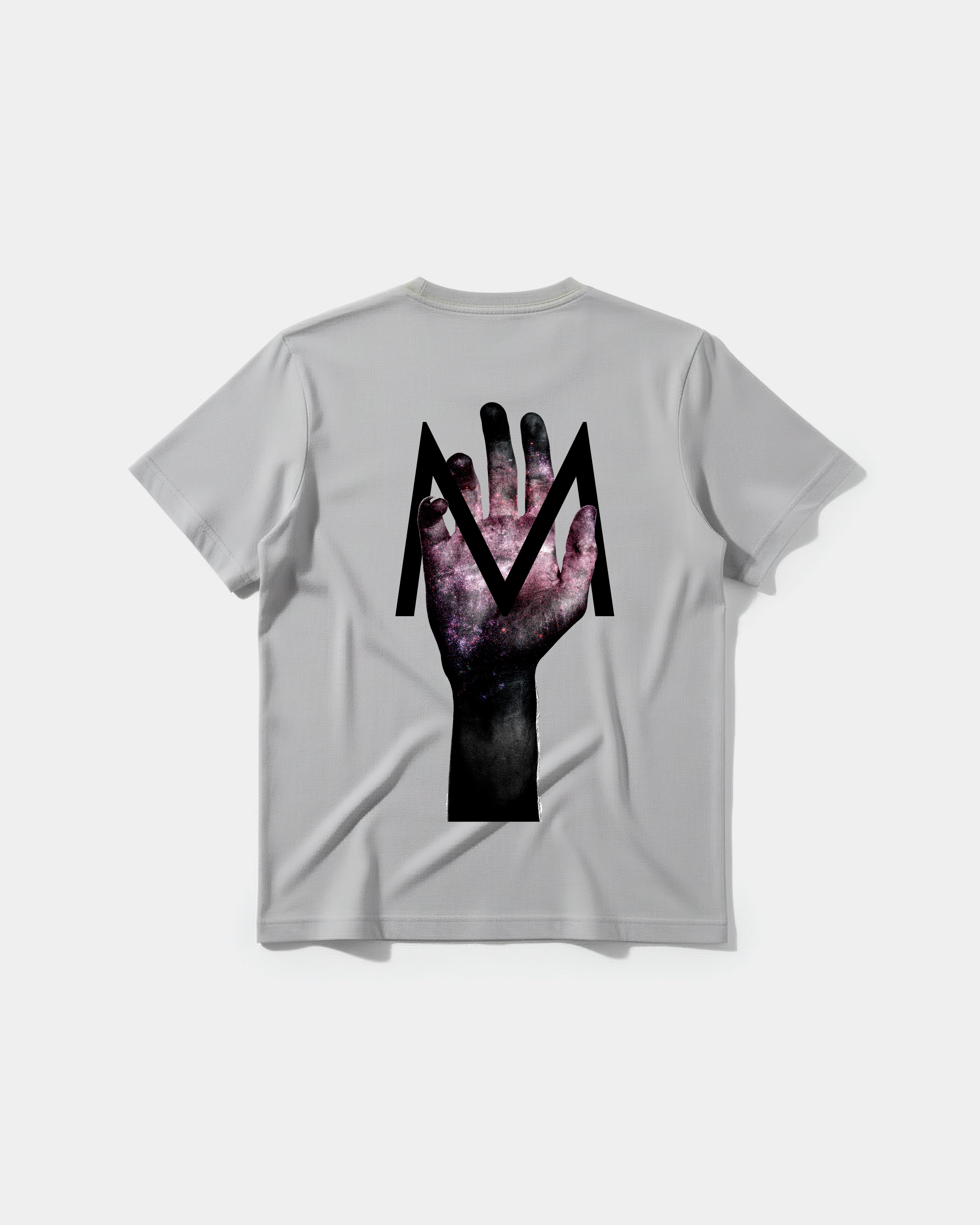 Camiseta Hands M Big Back Regular Basic Gris