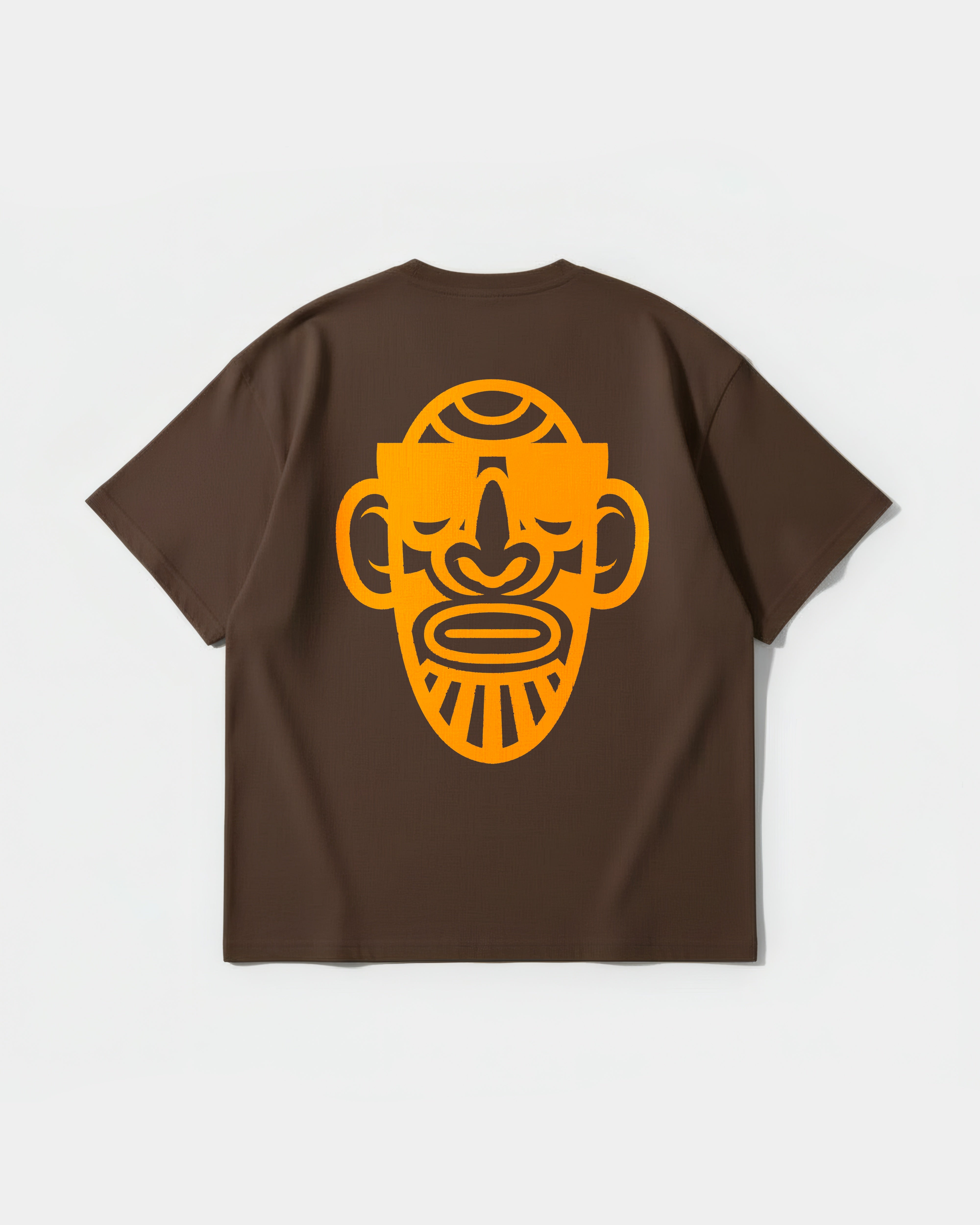 Camiseta Icono Africano Big Back Oversize Basic Marron