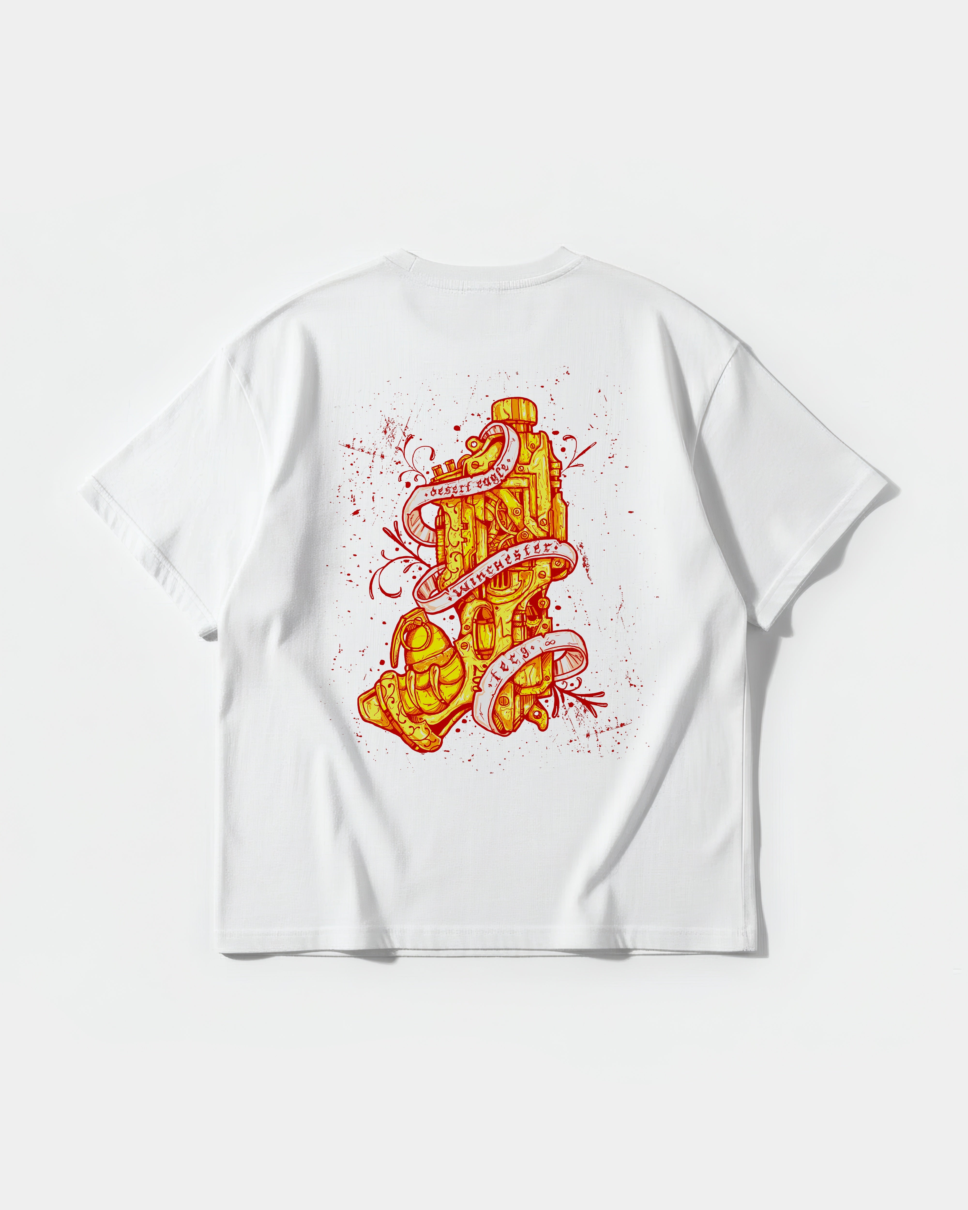 Camiseta Winchester Big Back Oversize Basic Blanco