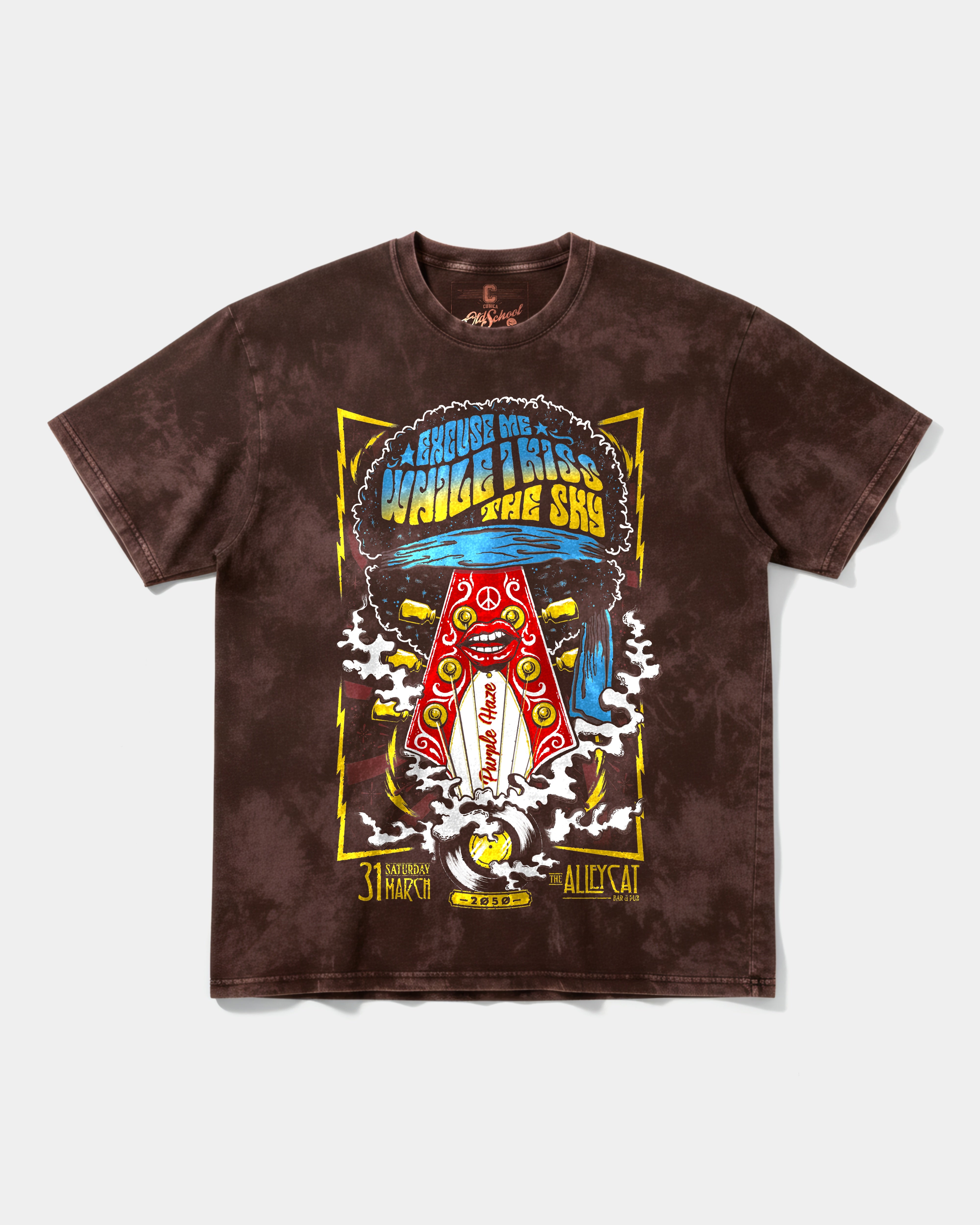 Camiseta Hendrix Big Front Oversize Acid Marron