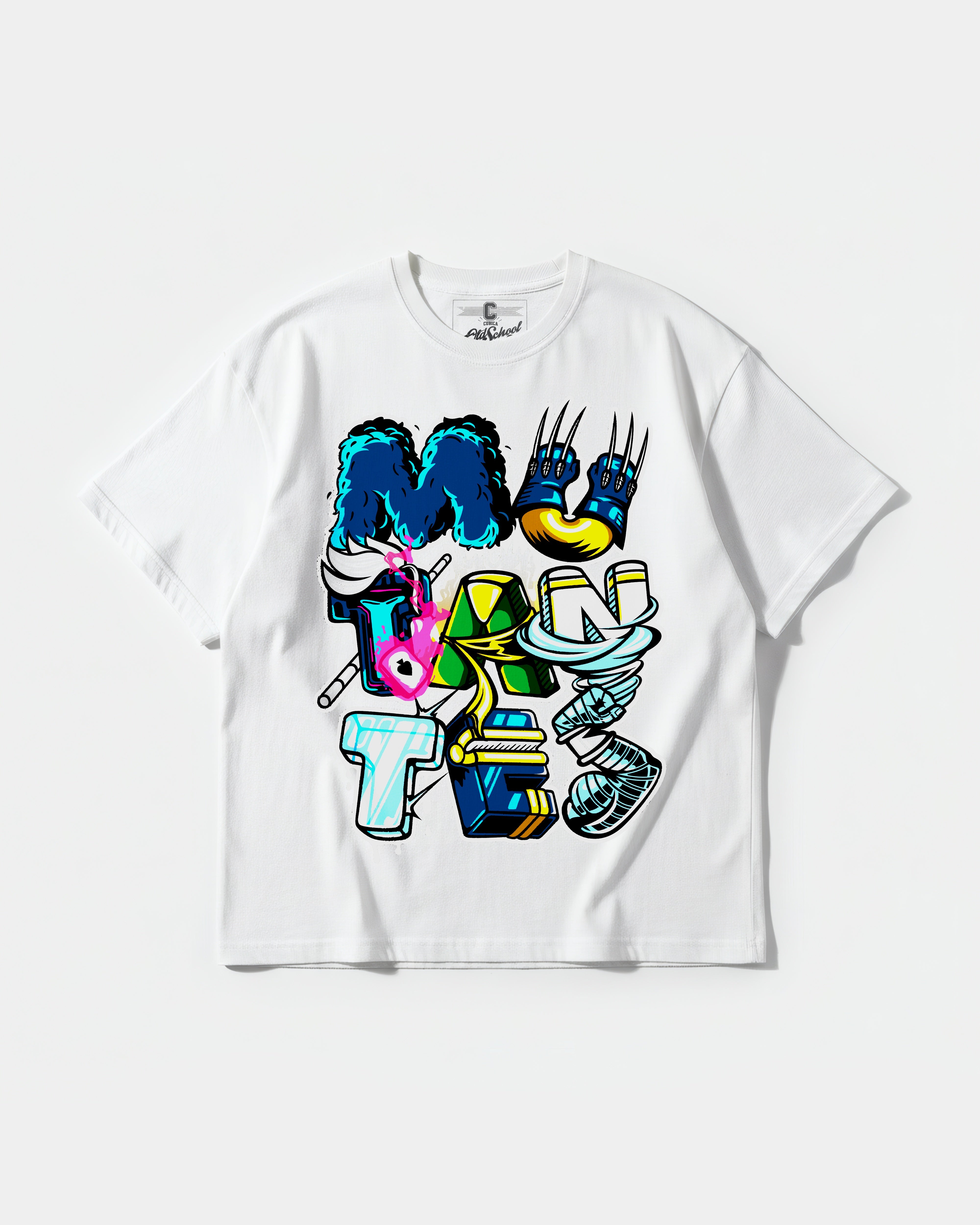 Camiseta Mutantes Big Front Oversize Basic Blanco