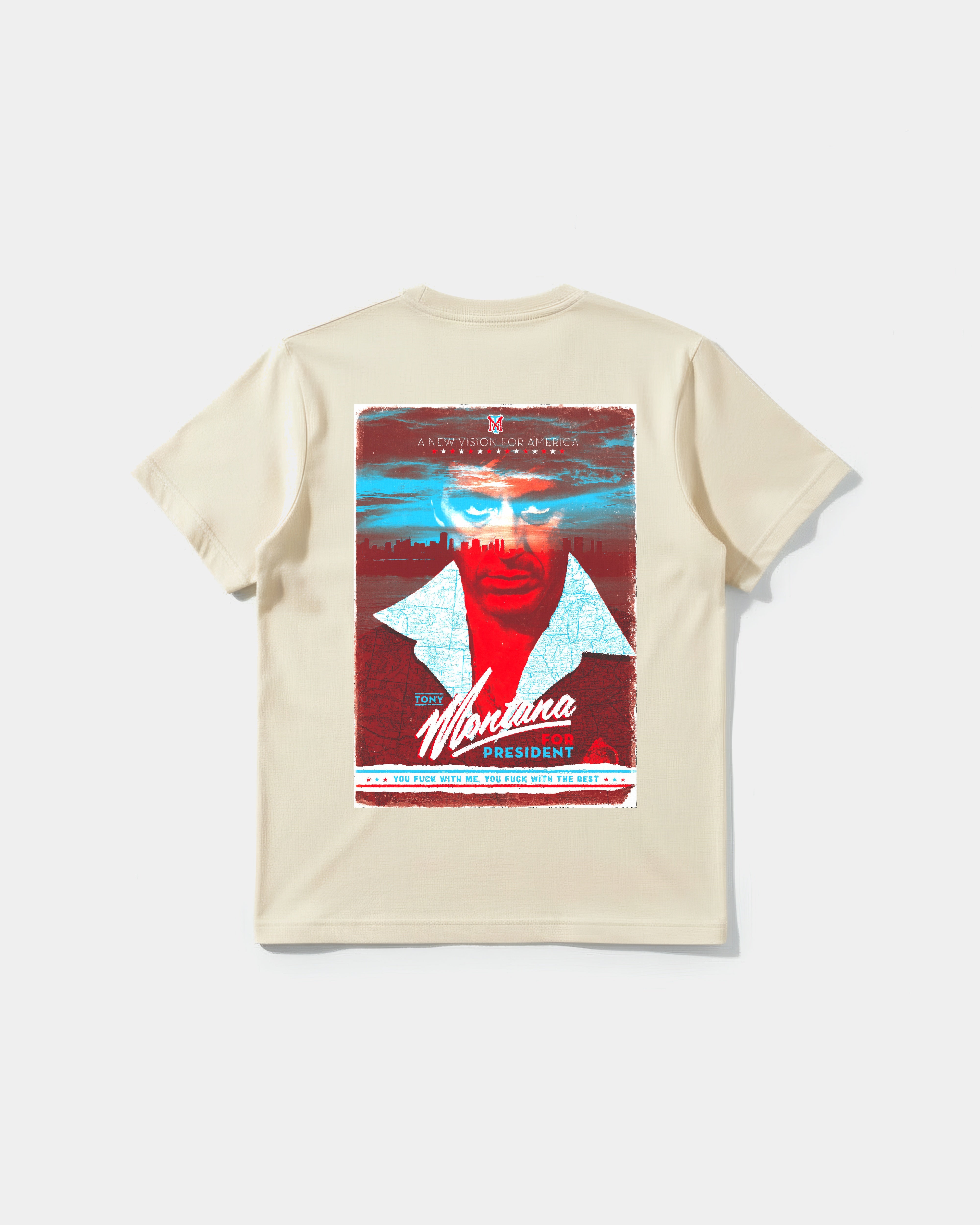 Camiseta Tony Montana Big Back Regular Basic Beige