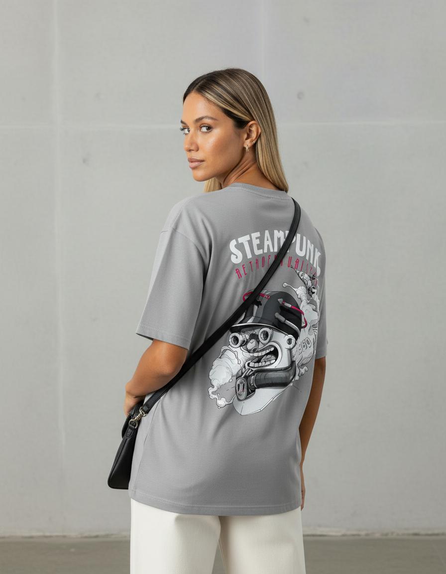 Modelo mide 1,63m y usa talla S