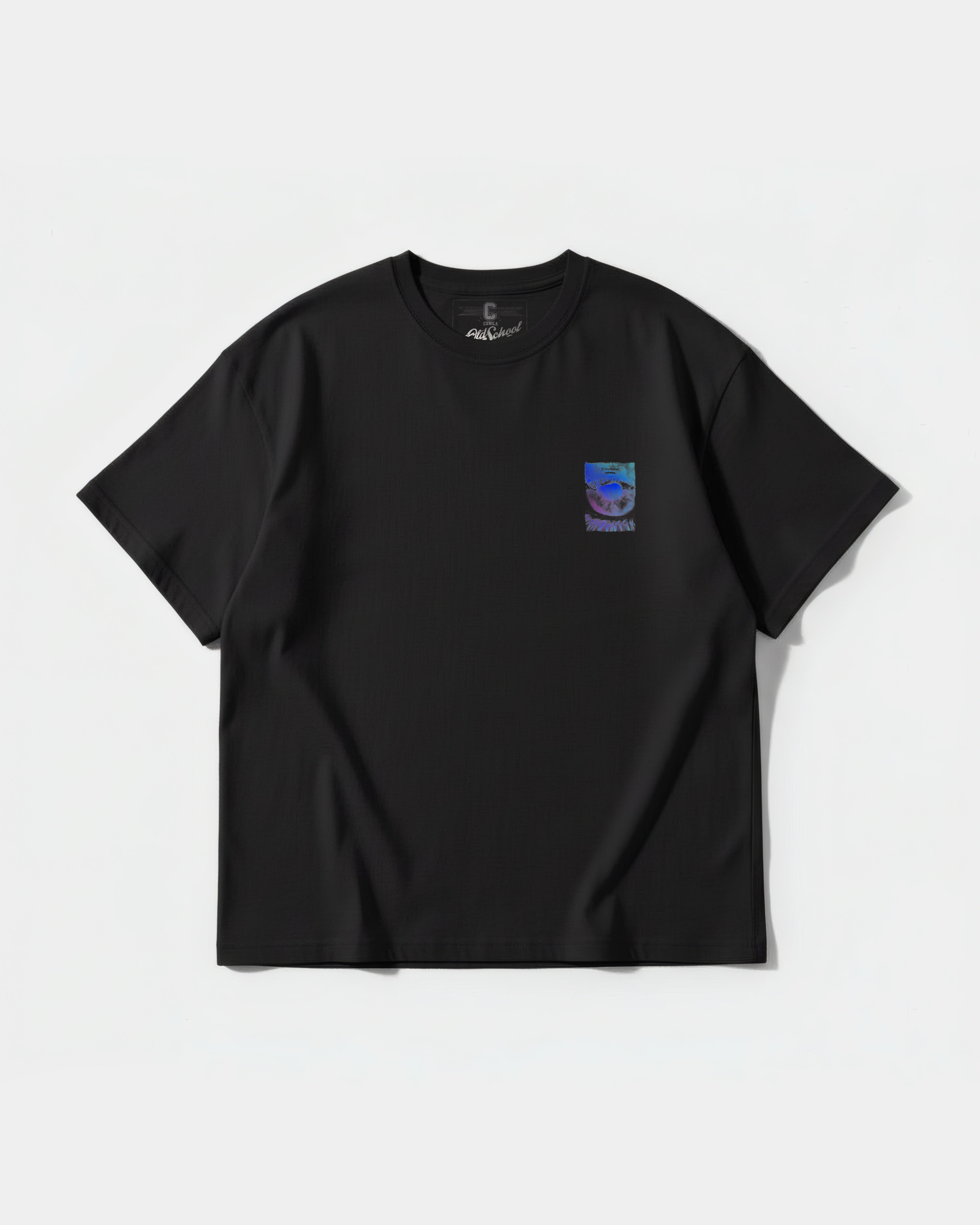 Camiseta Escapando Pocket Front Oversize Basic Negro
