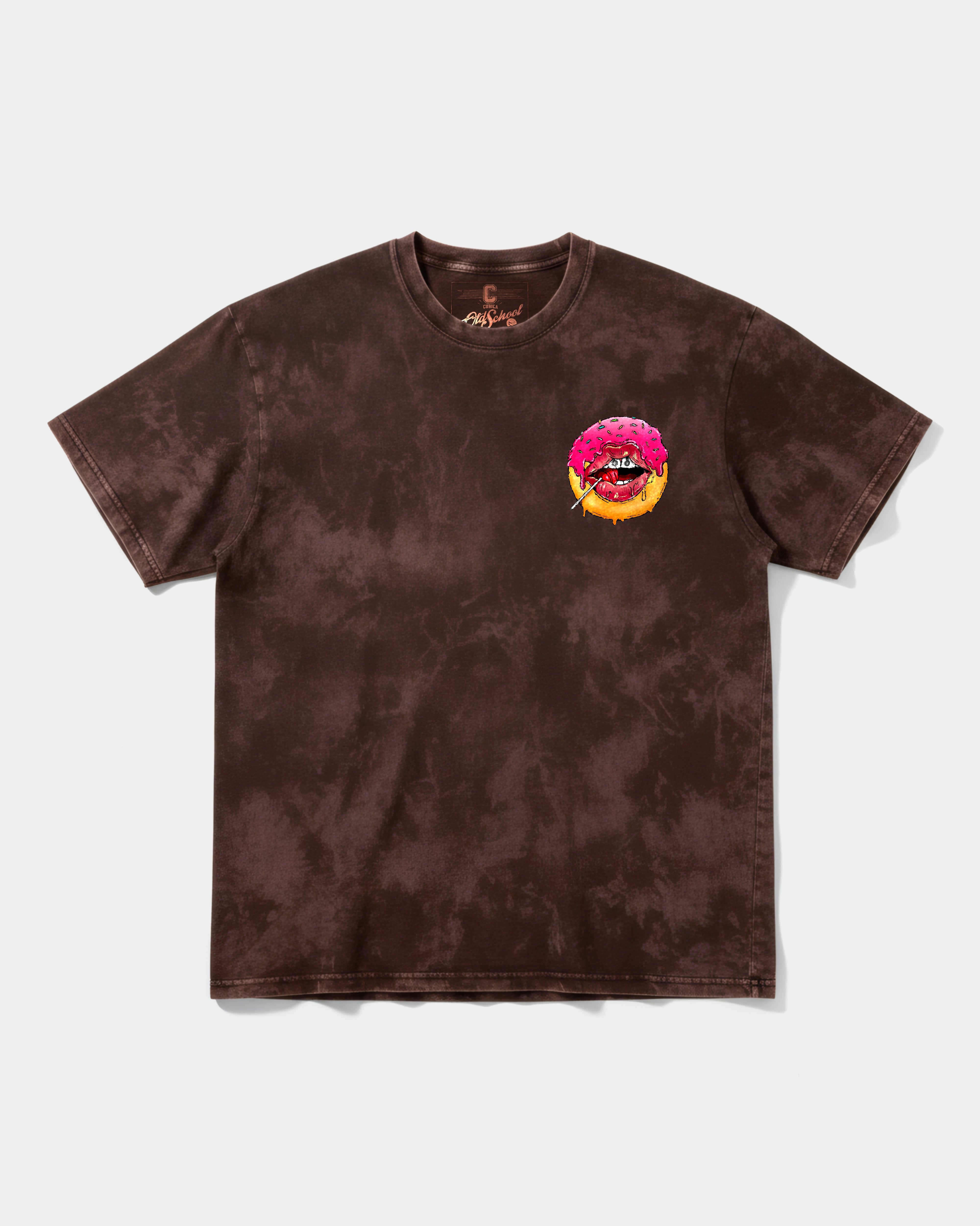 Camiseta Do You Want Pocket Oversize Front Acid Marron