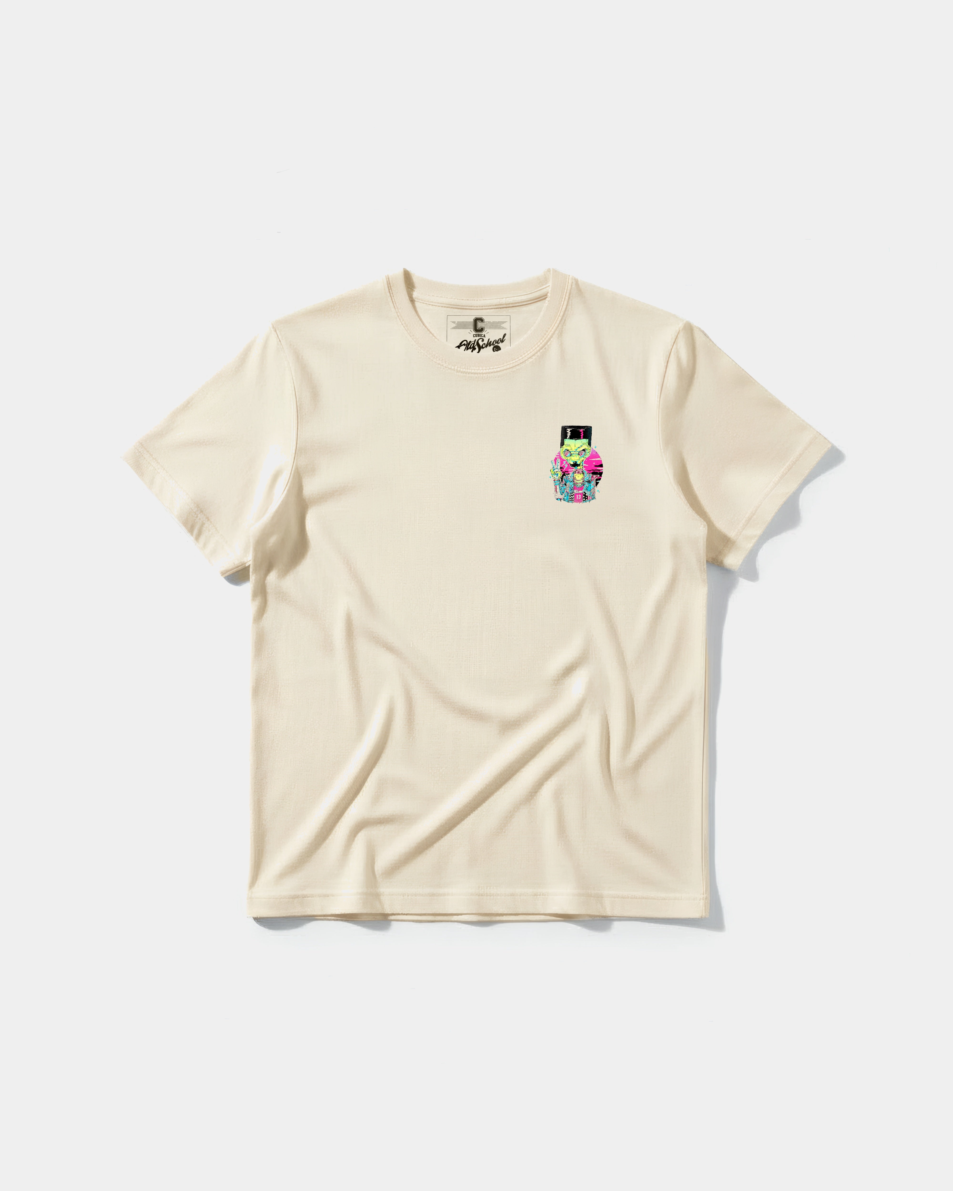 Camiseta Alien In Miami Pocket Front Regular Basic Beige