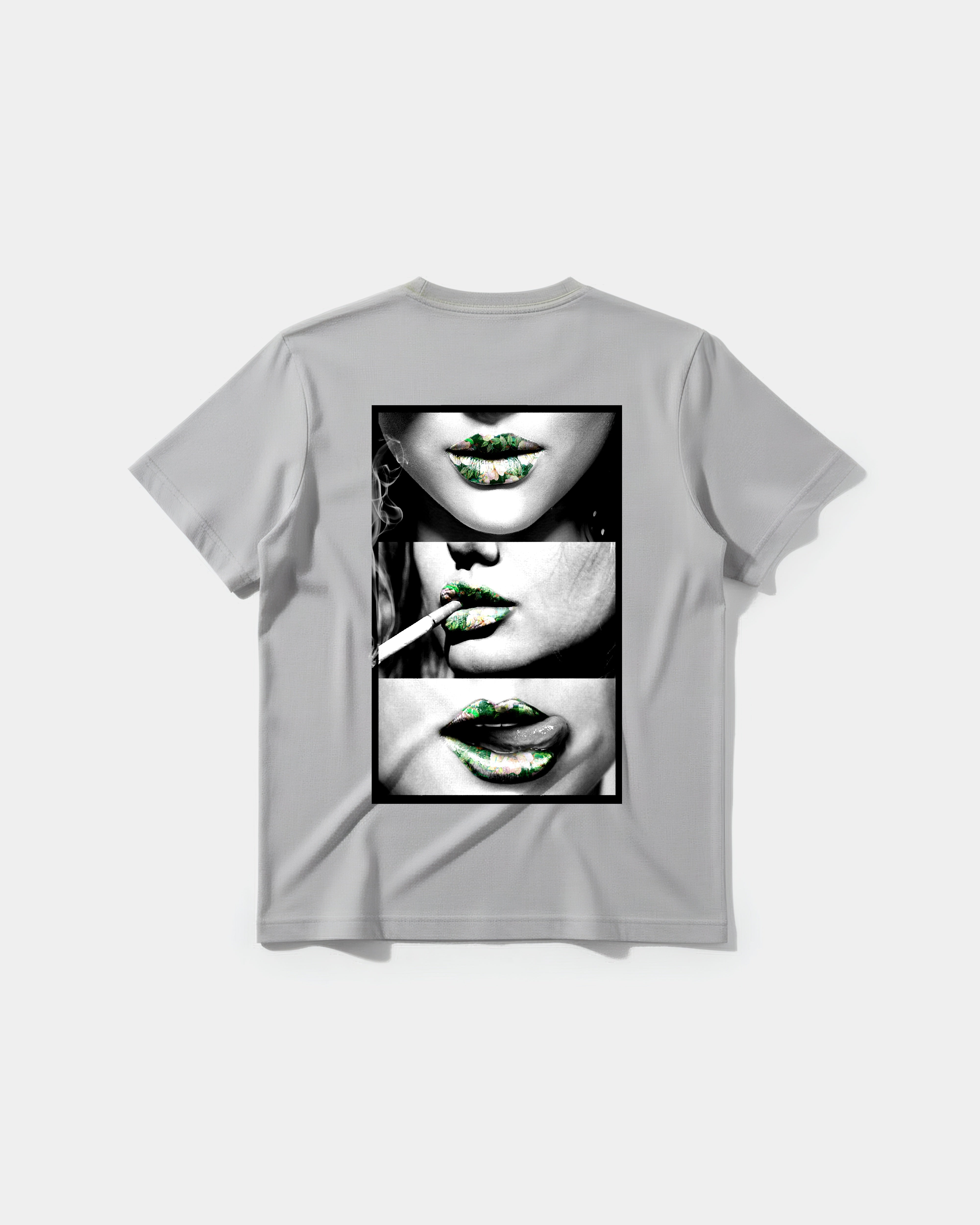 Camiseta Green Kisses Big Back Regular Basic Gris