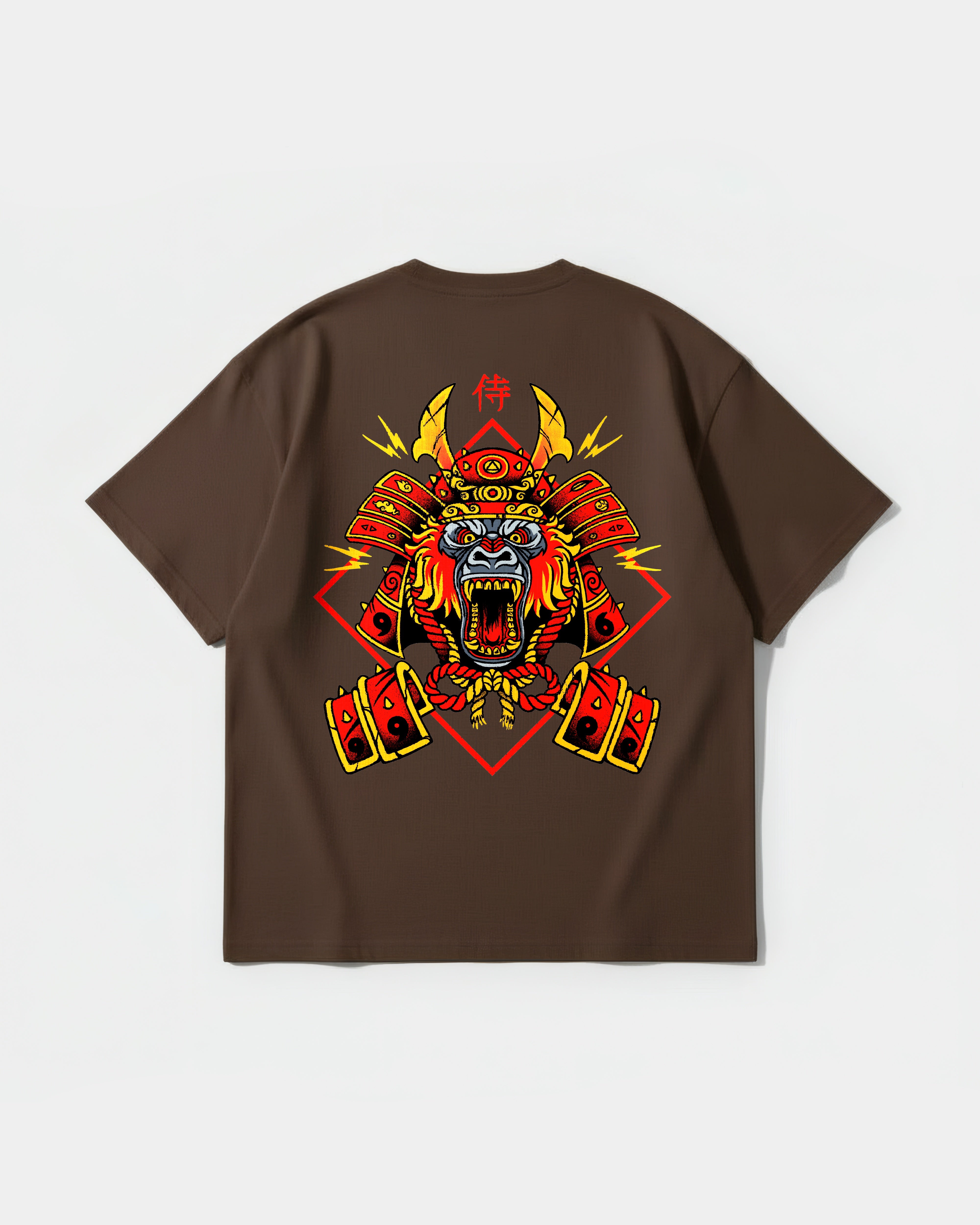 Camiseta Gorilla Samurai Pocket Front Oversize Basic Marron