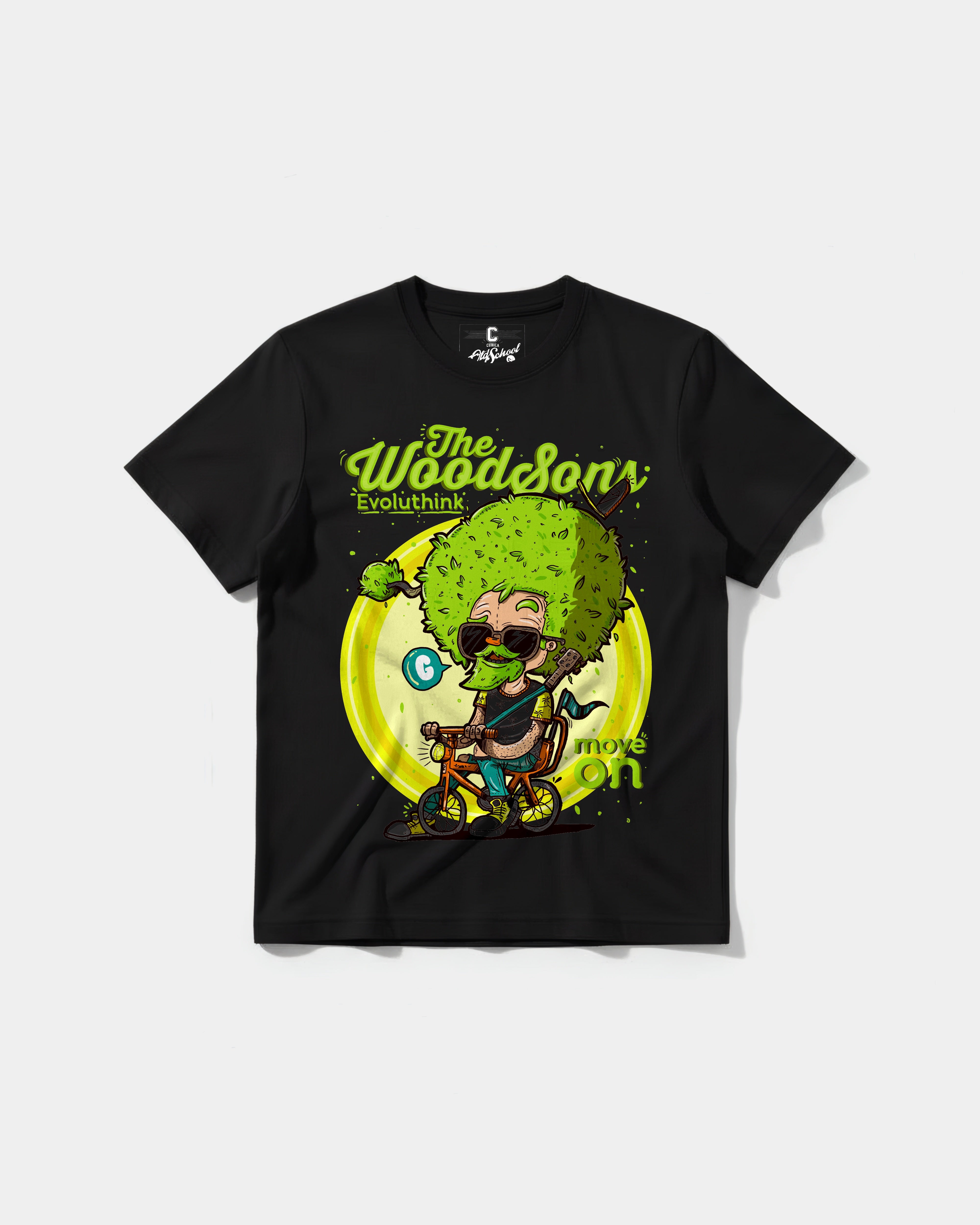 Camiseta The Woodsons White Big Front Regular Basic Negro
