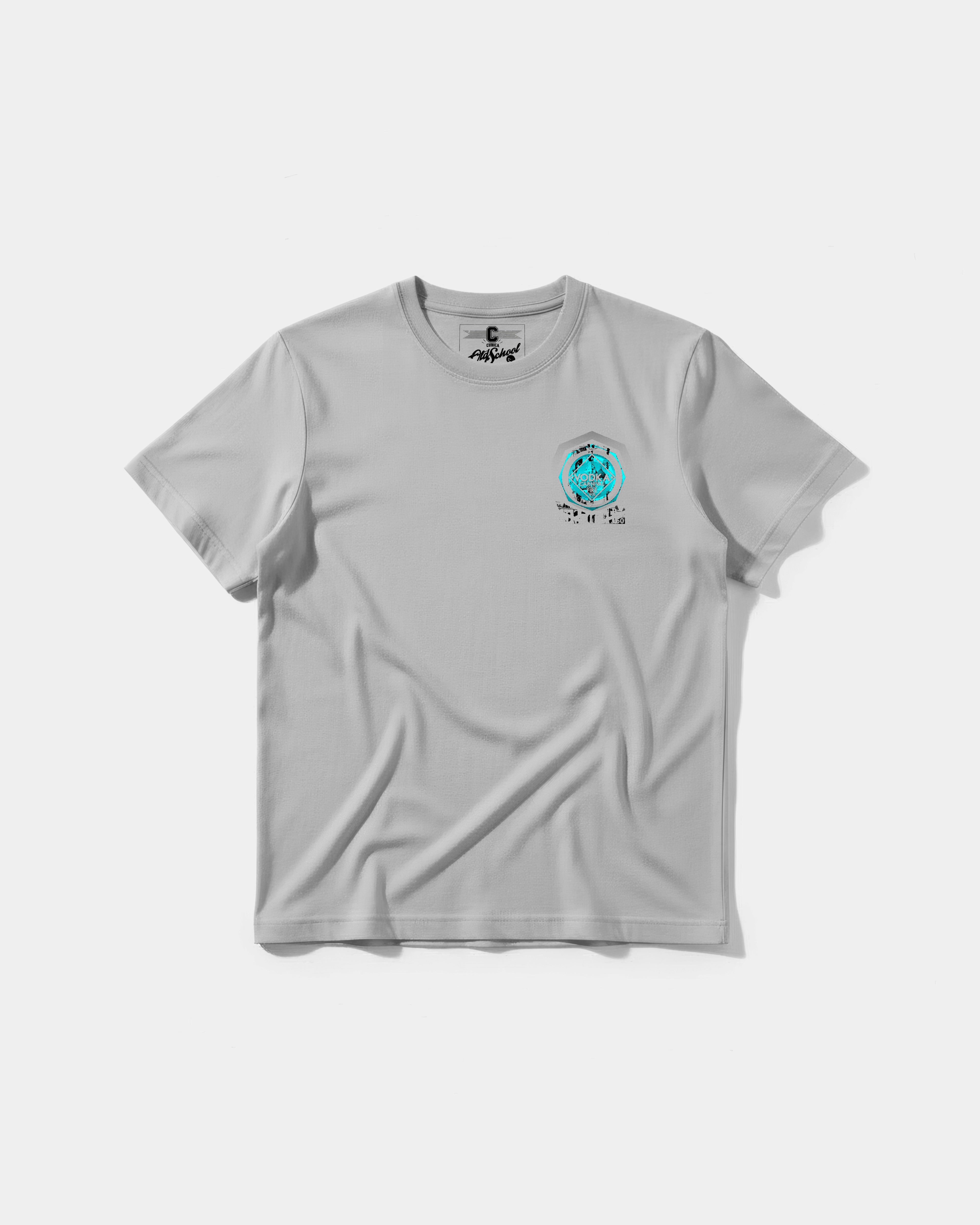 Camiseta Vodka Pocket Front Regular Basic Gris