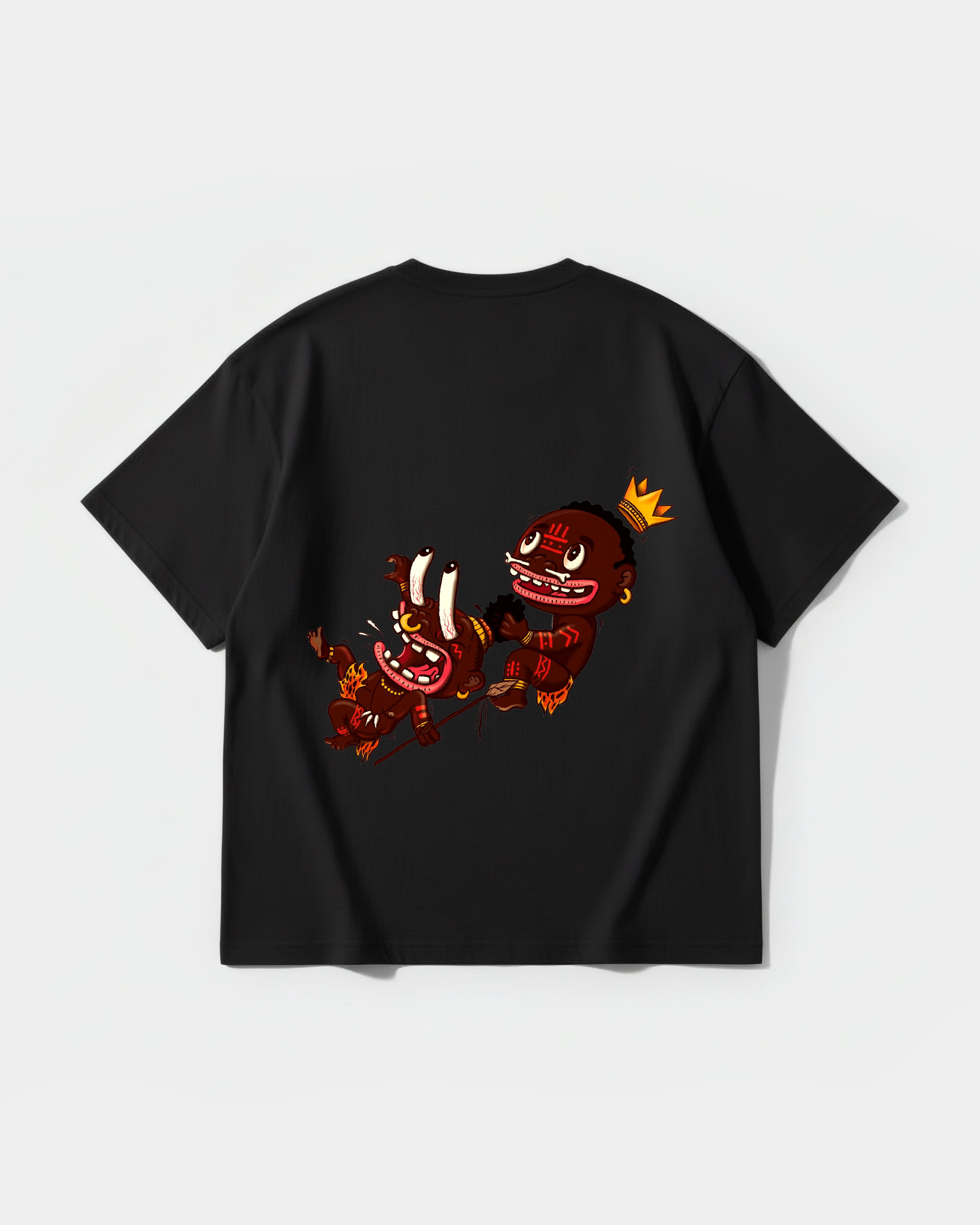 Camiseta Ungaunga Solo Pocket Front Oversize Basic Negro