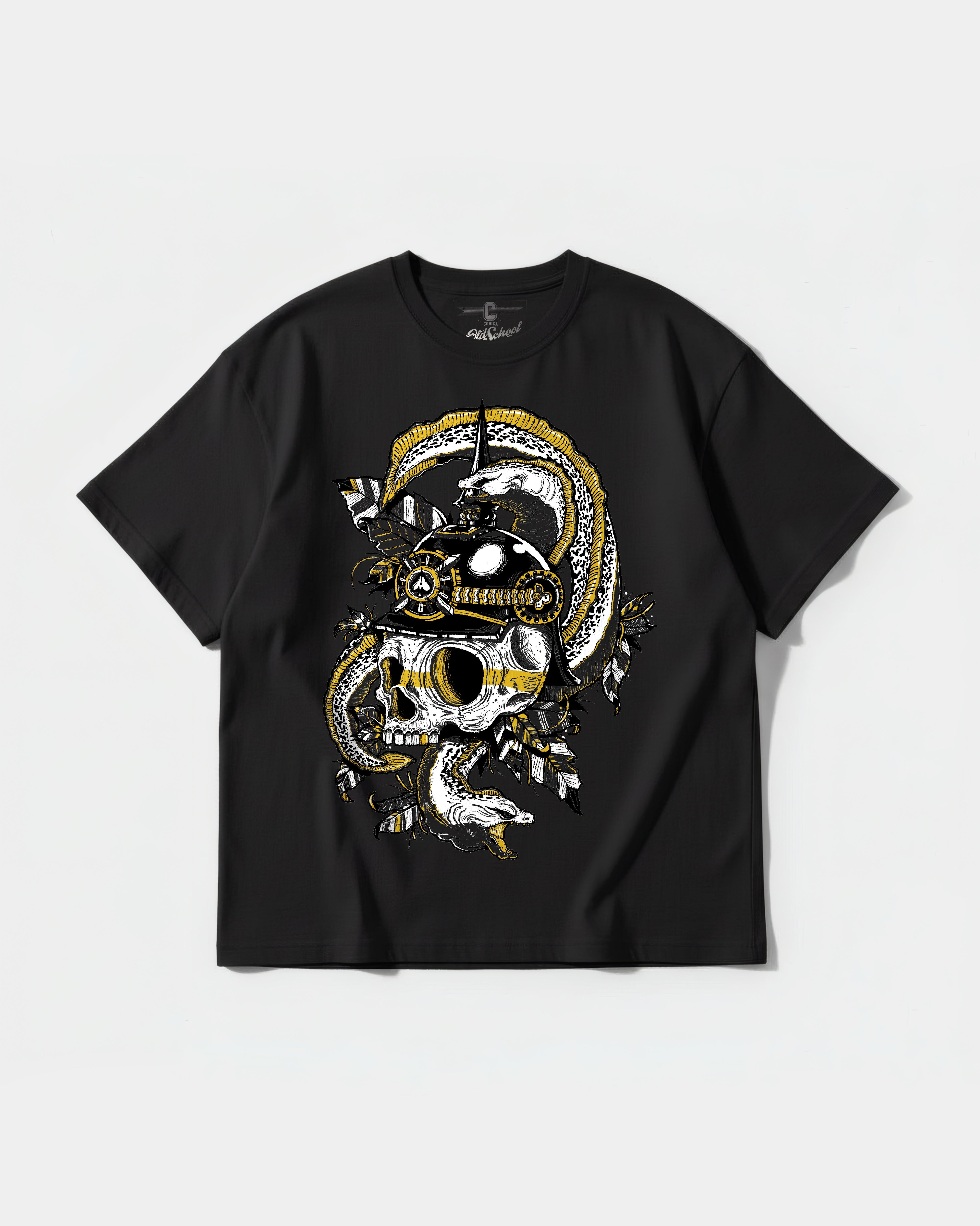 Camiseta Sea Soldier Big Front Oversize Basic Negro