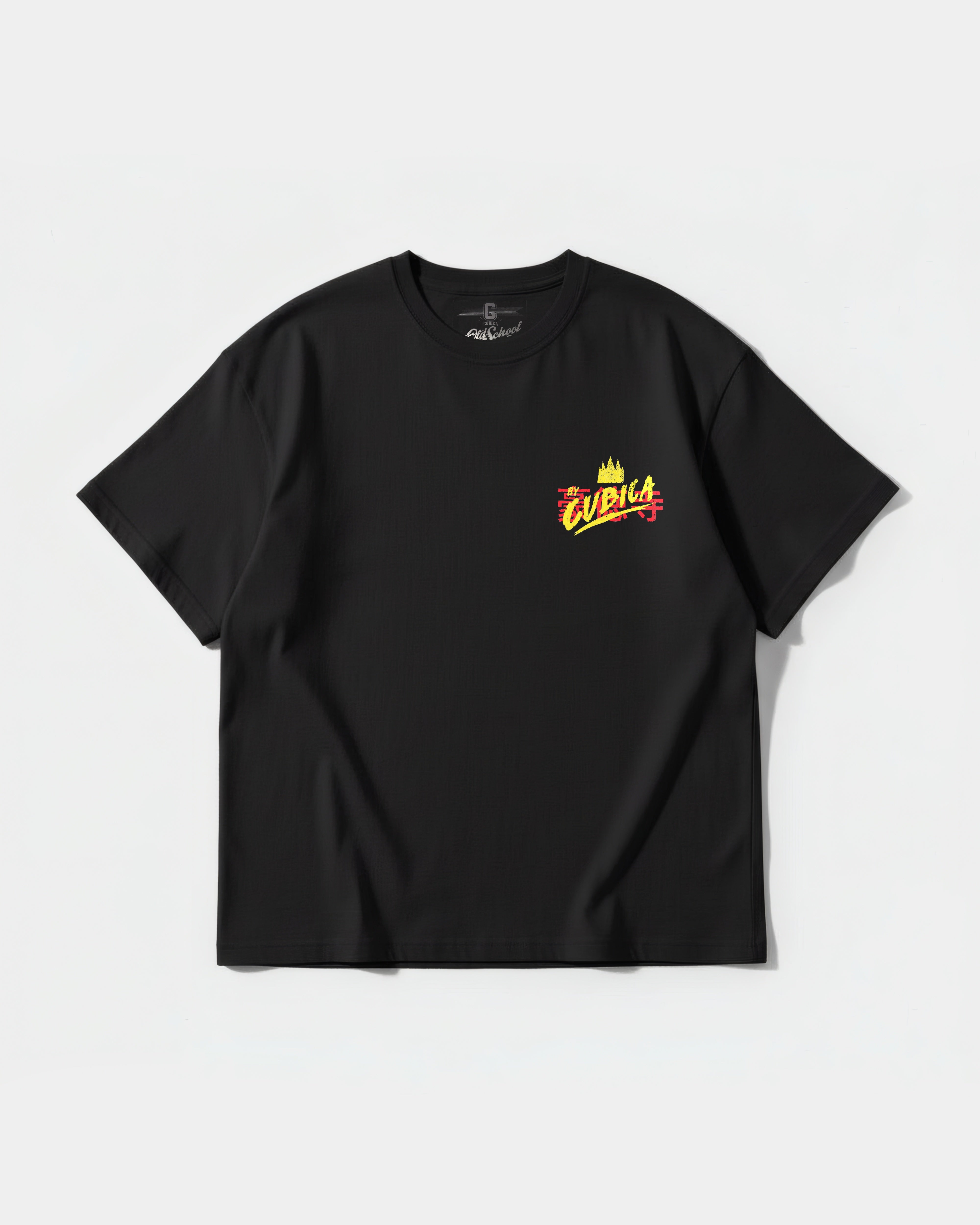 Camiseta Good Lucky Pocket Oversize Front Basic Negro