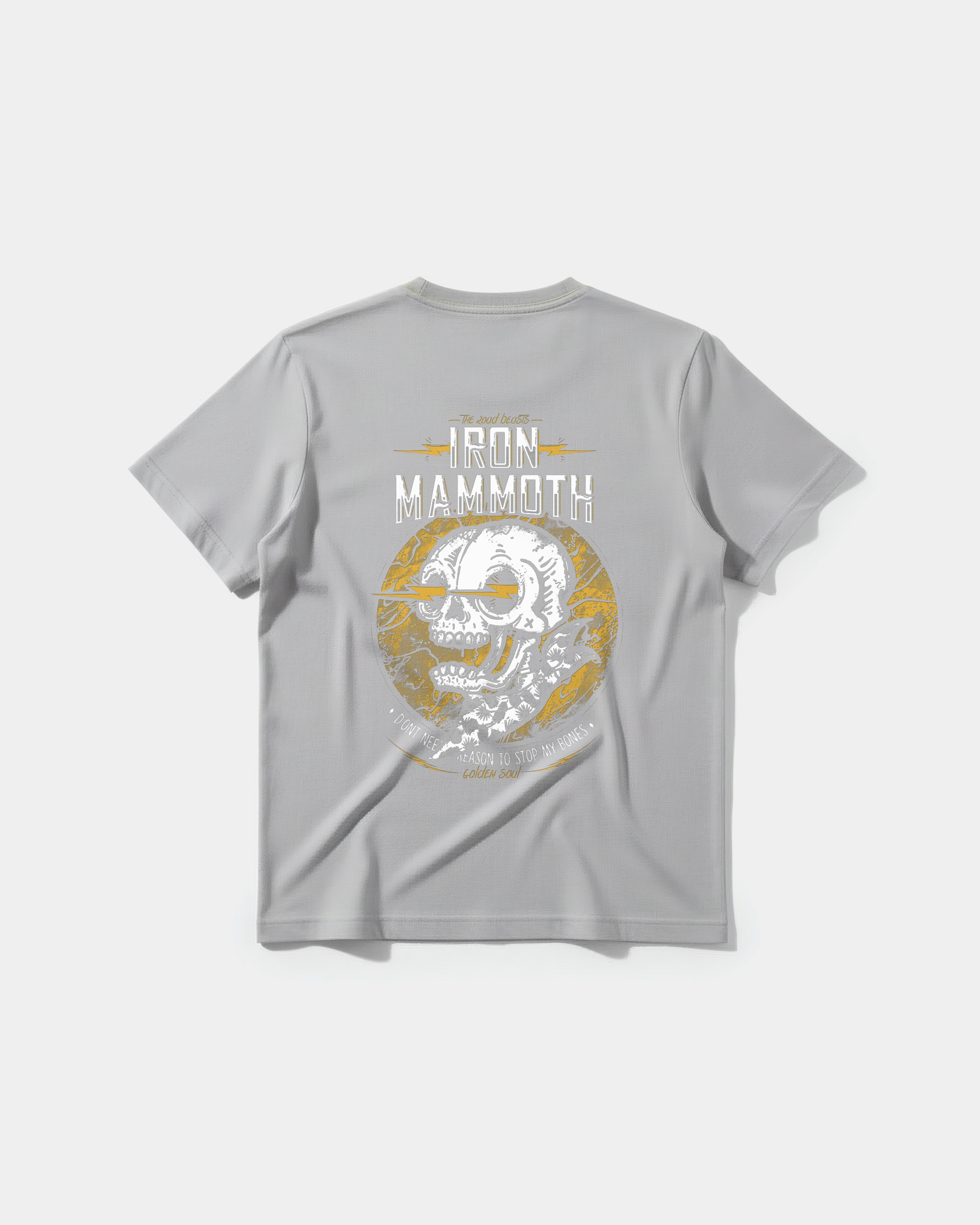 Camiseta Iron Mammoth Big Back Regular Basic Gris