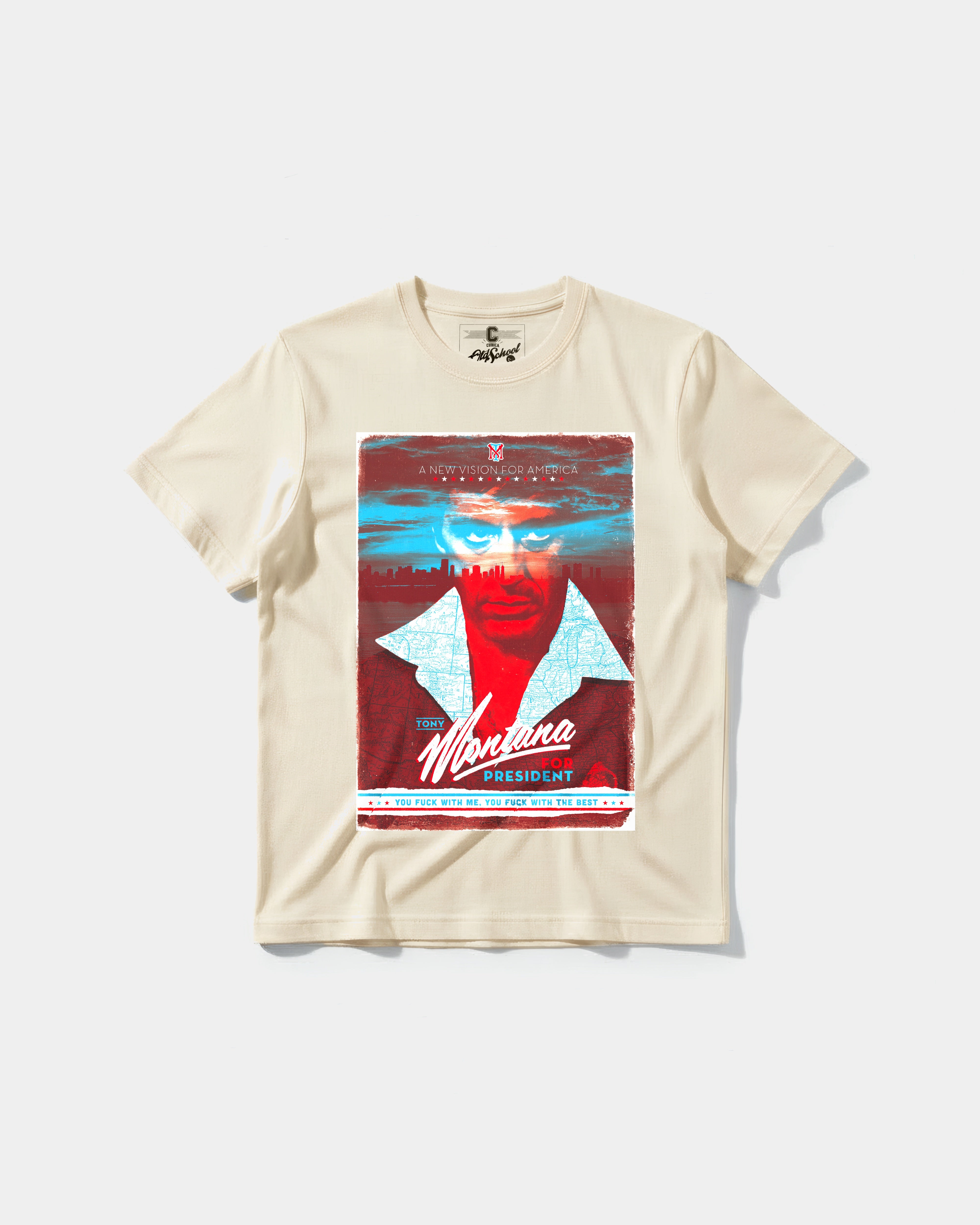 Camiseta Tony Montana Big Front Regular Basic Beige