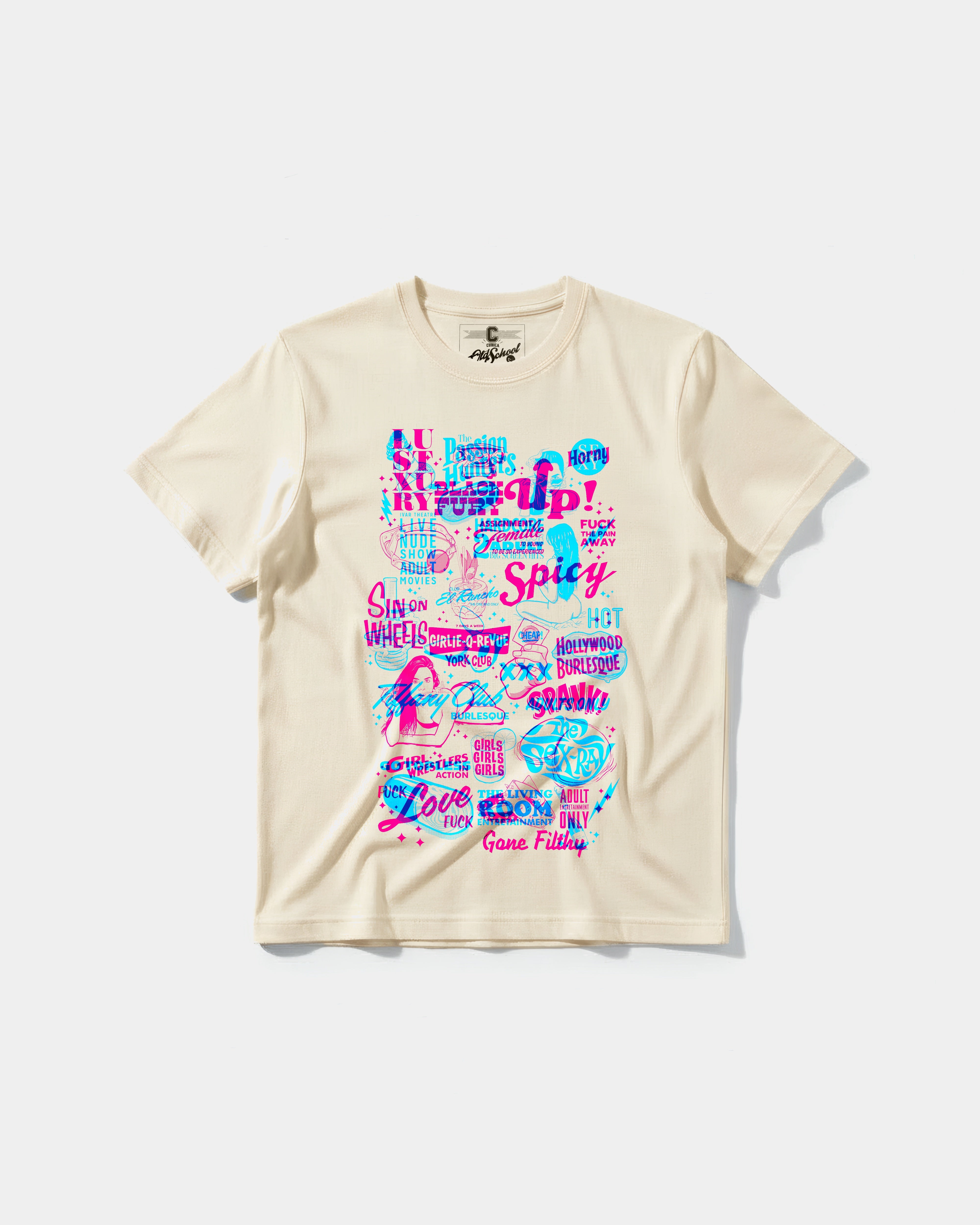 Camiseta Spicy Girl Big Front Regular Basic Beige