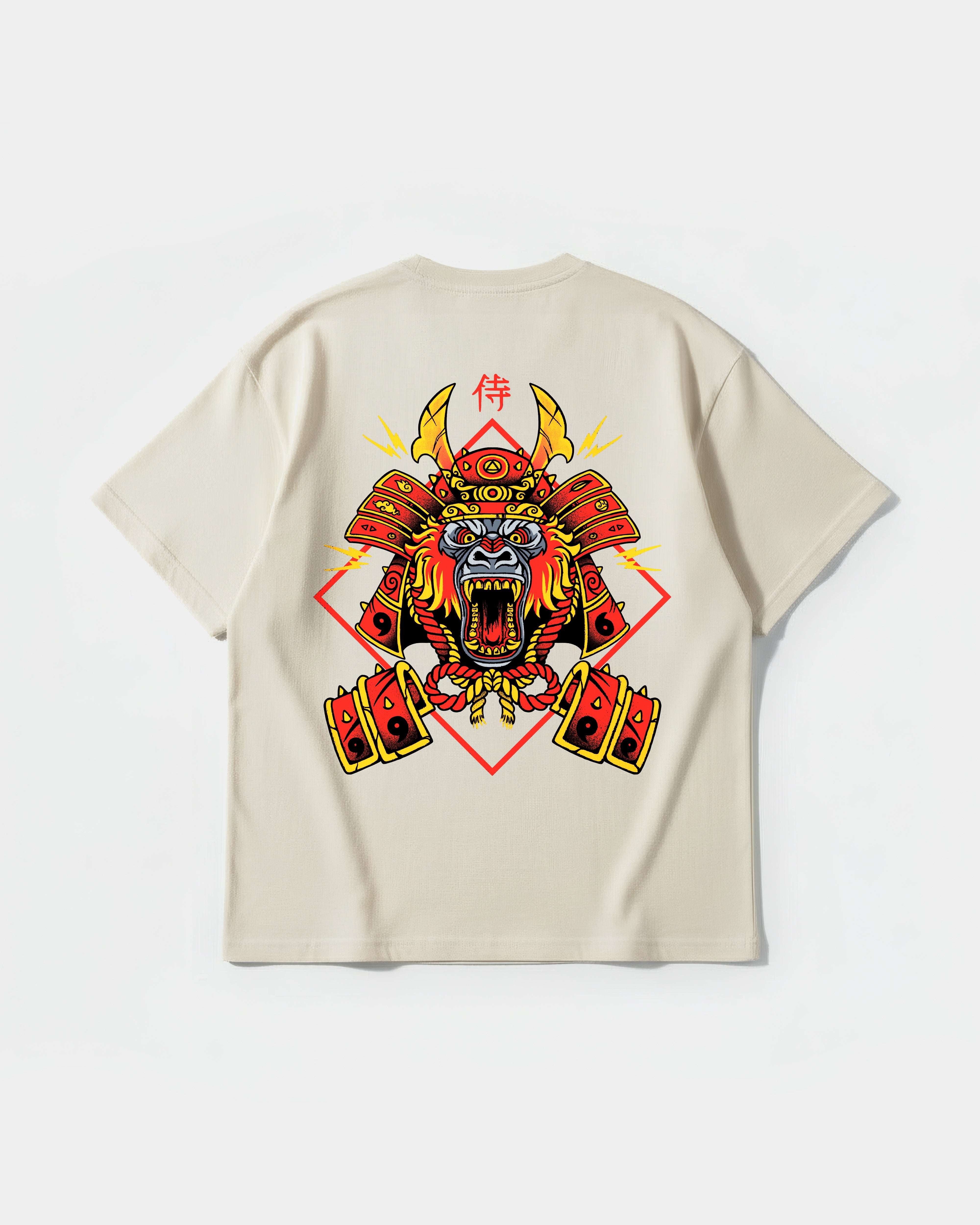 Camiseta Gorilla Samurai Pocket Front Oversize Basic Beige