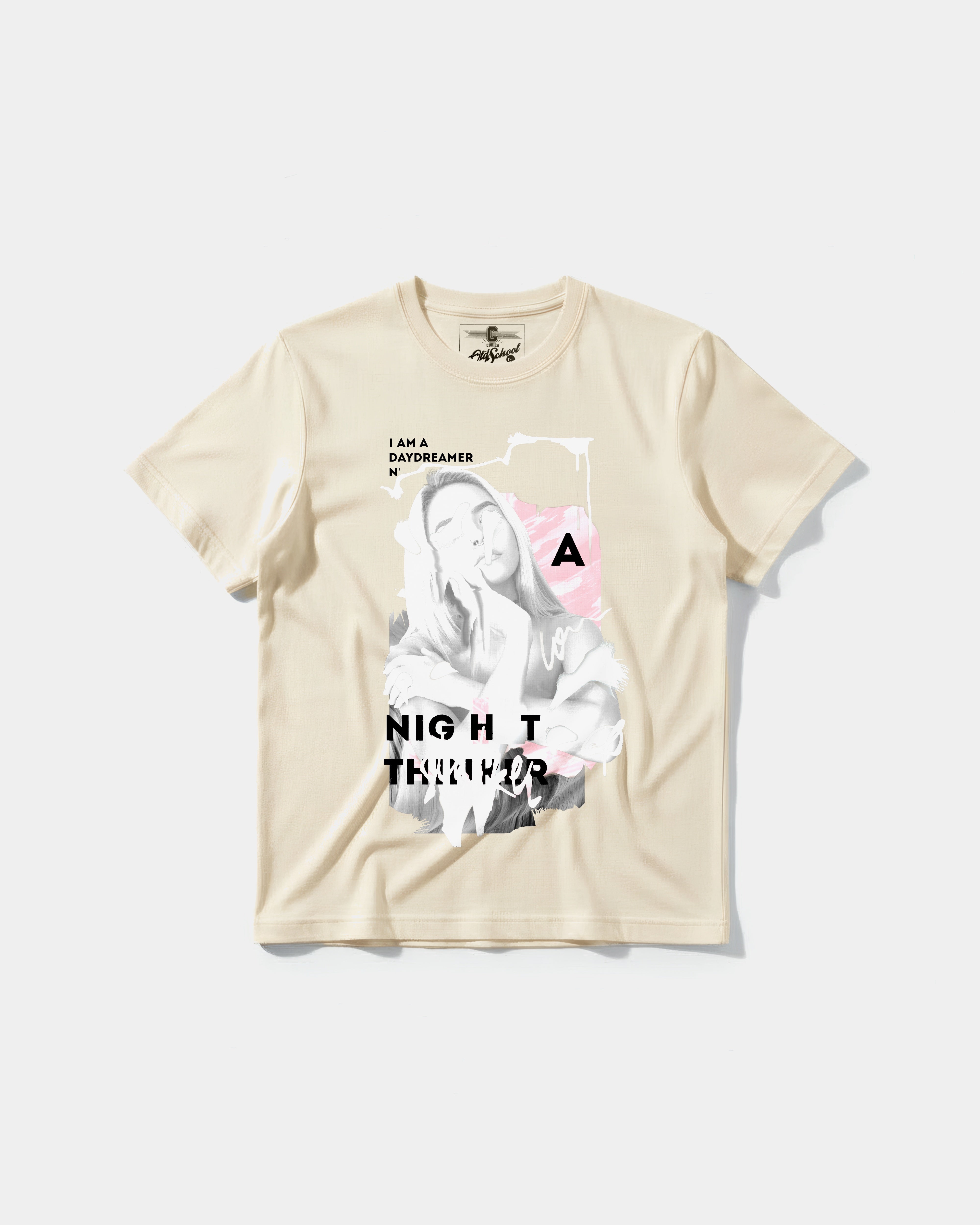 Camiseta Daydreamer Big Front Regular Basic Beige